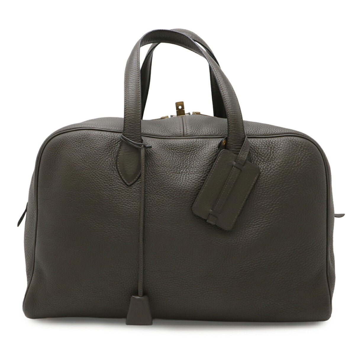 Hermes Olive Taurillon Clemence Leather Boston Bag (Pre-Owned)