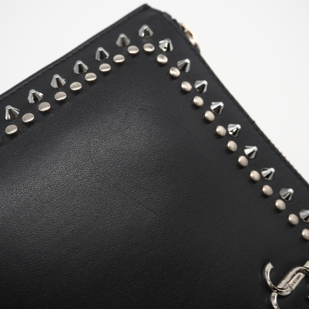 Jimmy Choo Black Leather Clutch Bag (Pre-Owned)