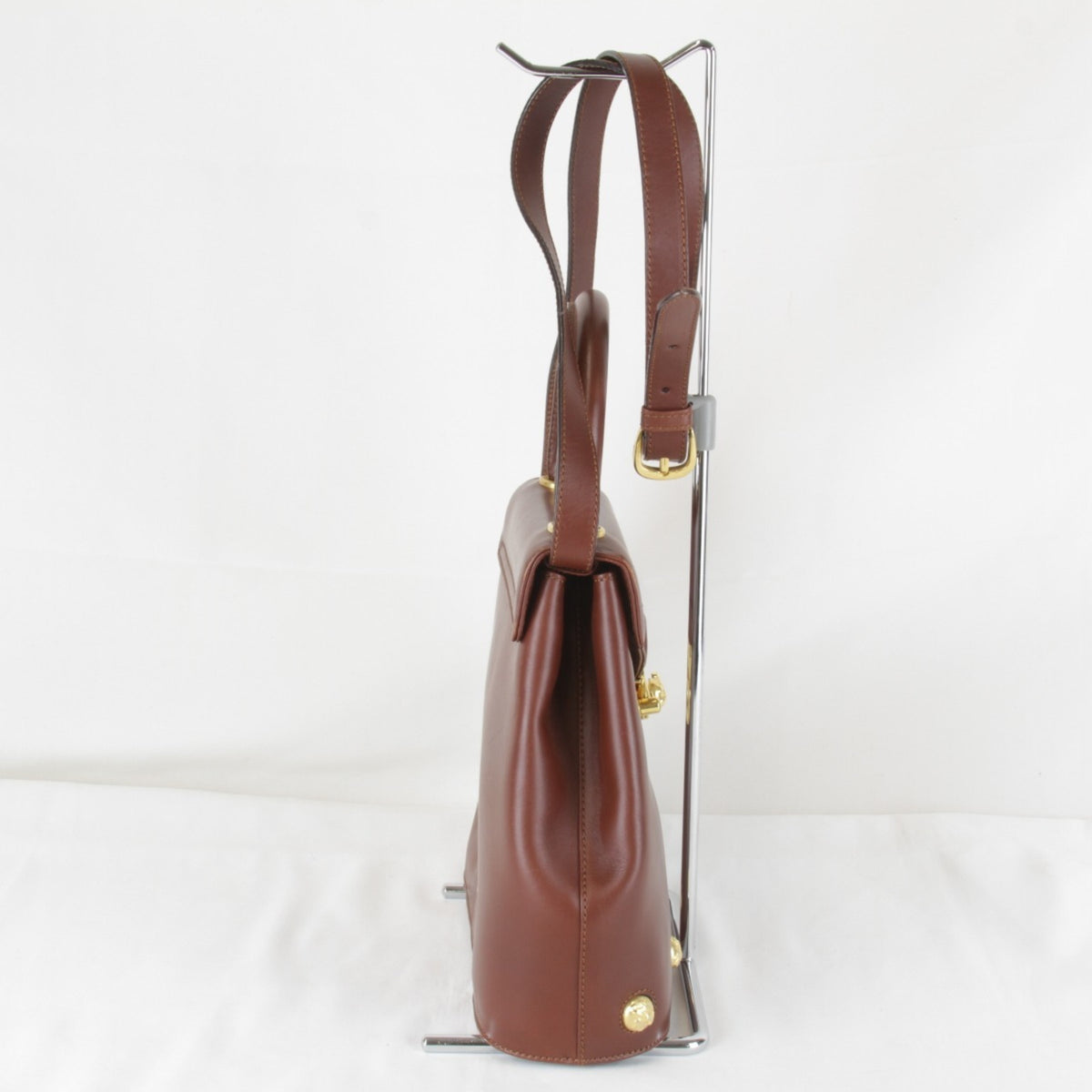 Salvatore Ferragamo Brown Leather Shoulder Bag (Pre-Owned)