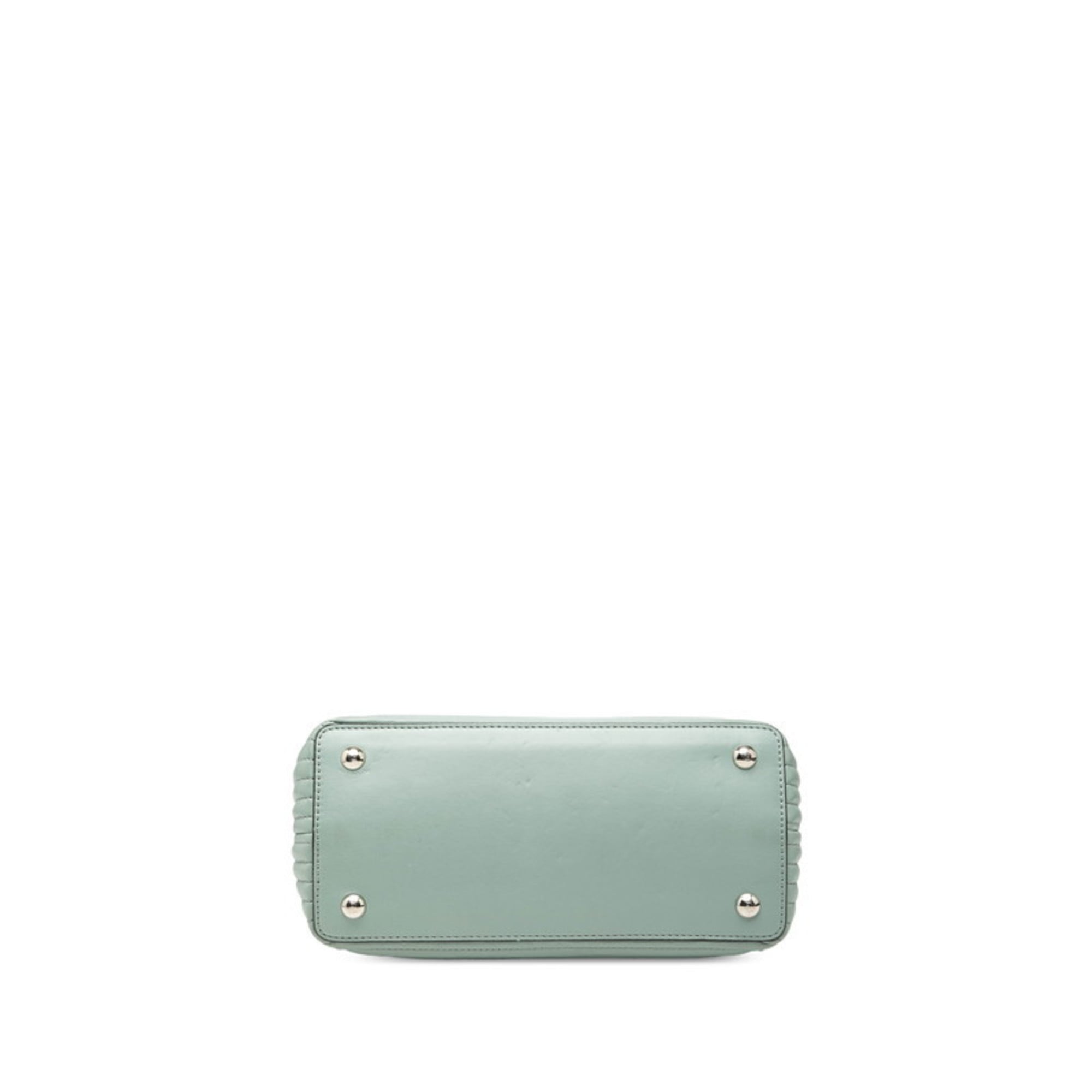 Fendi Light Blue Leather Shoulder Bag (Pre-Owned)