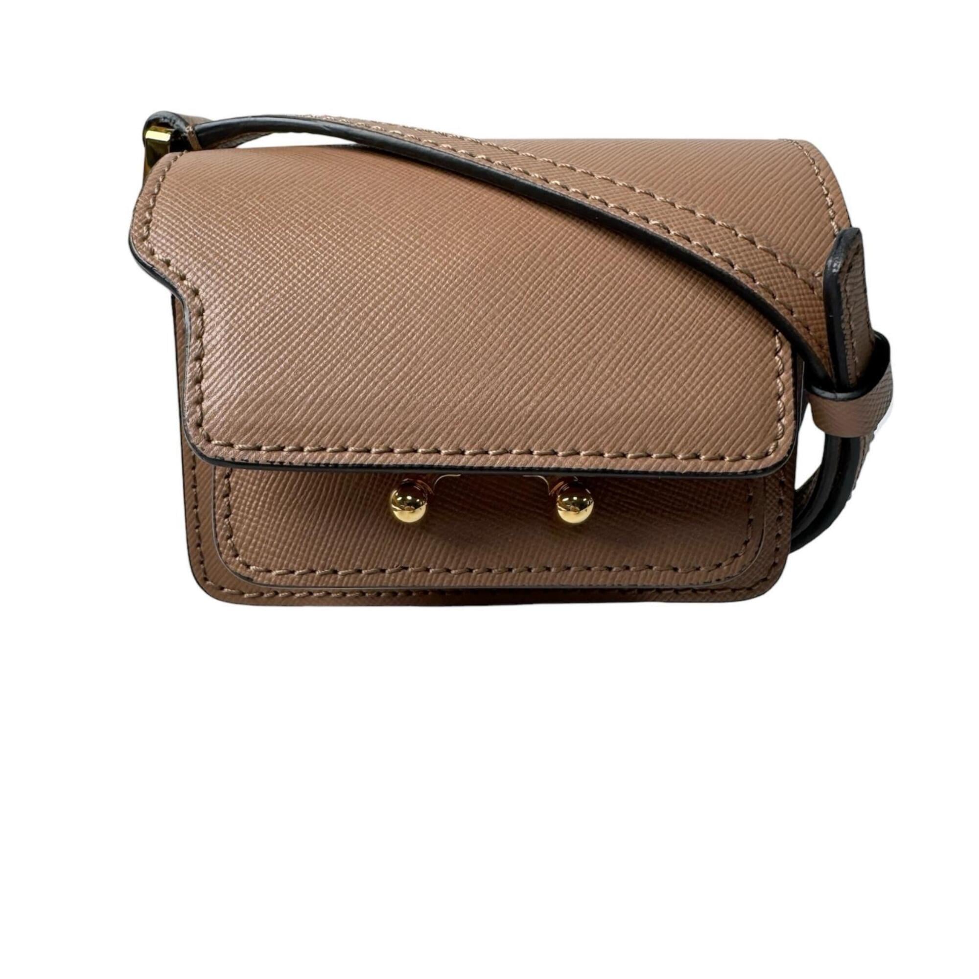 Marni Brown Leather Shoulder Bag (Pre-Owned)