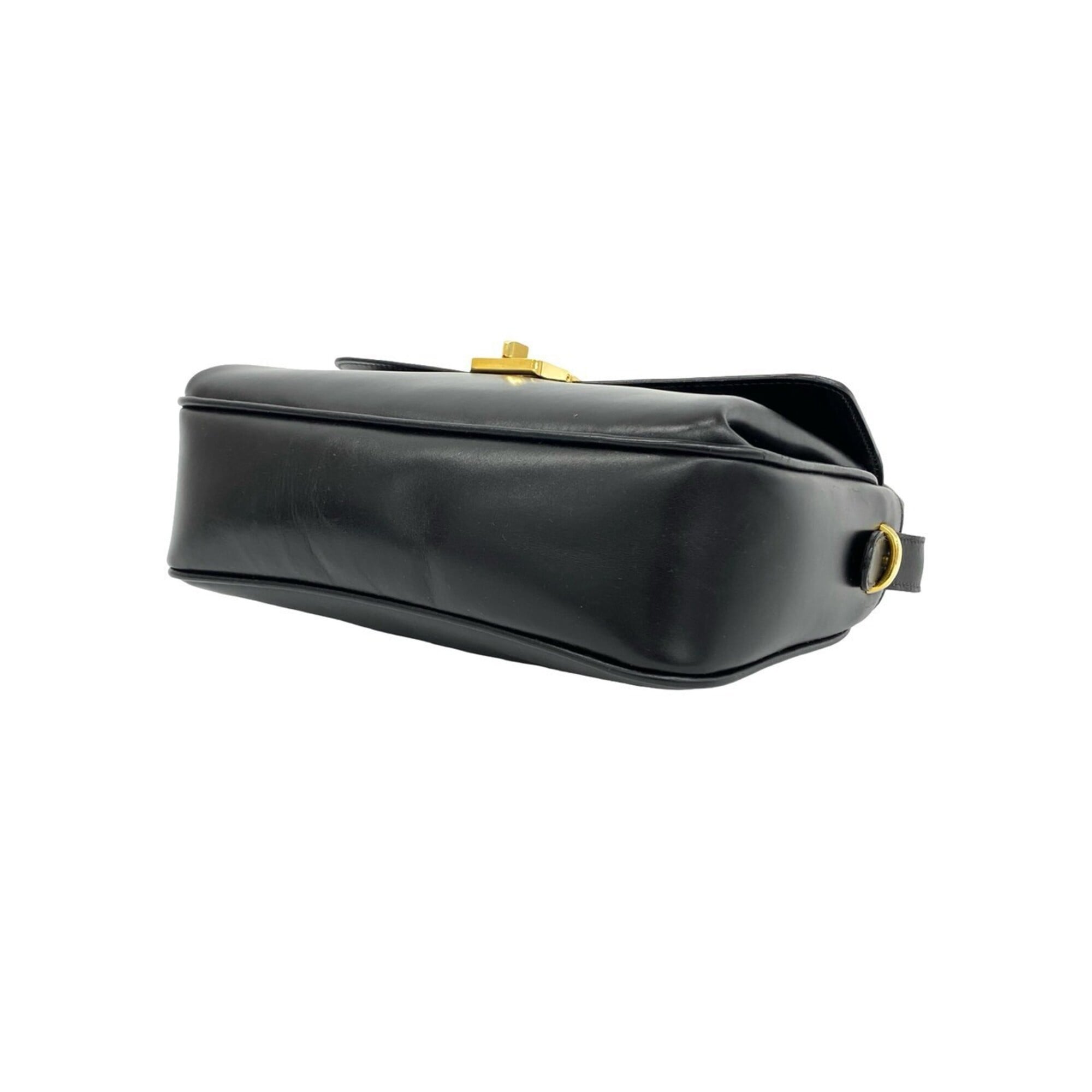Celine Black Leather Pochette Shoulder Bag (Pre-Owned)