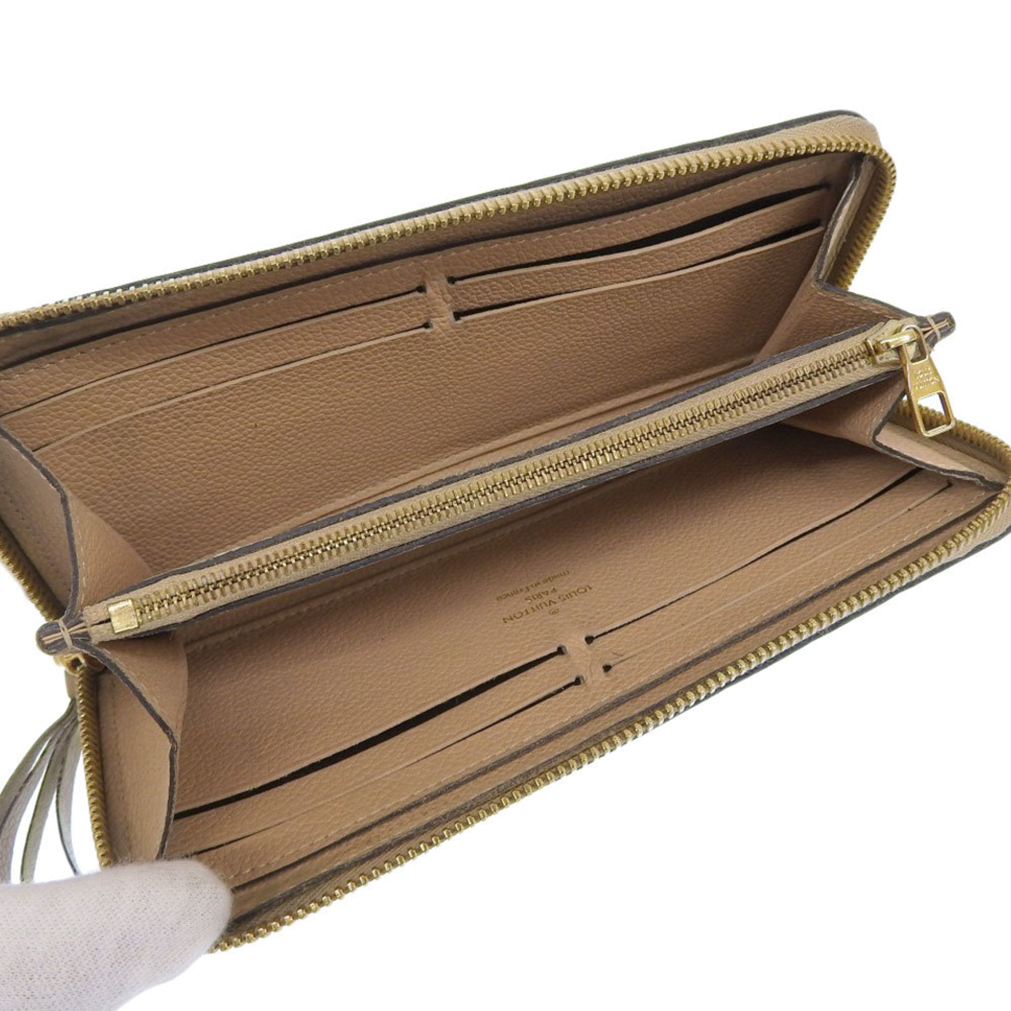 Louis Vuitton Monogram Empreinte Beige Dune Leather Long Wallet (Bi-Fold) (Pre-Owned)