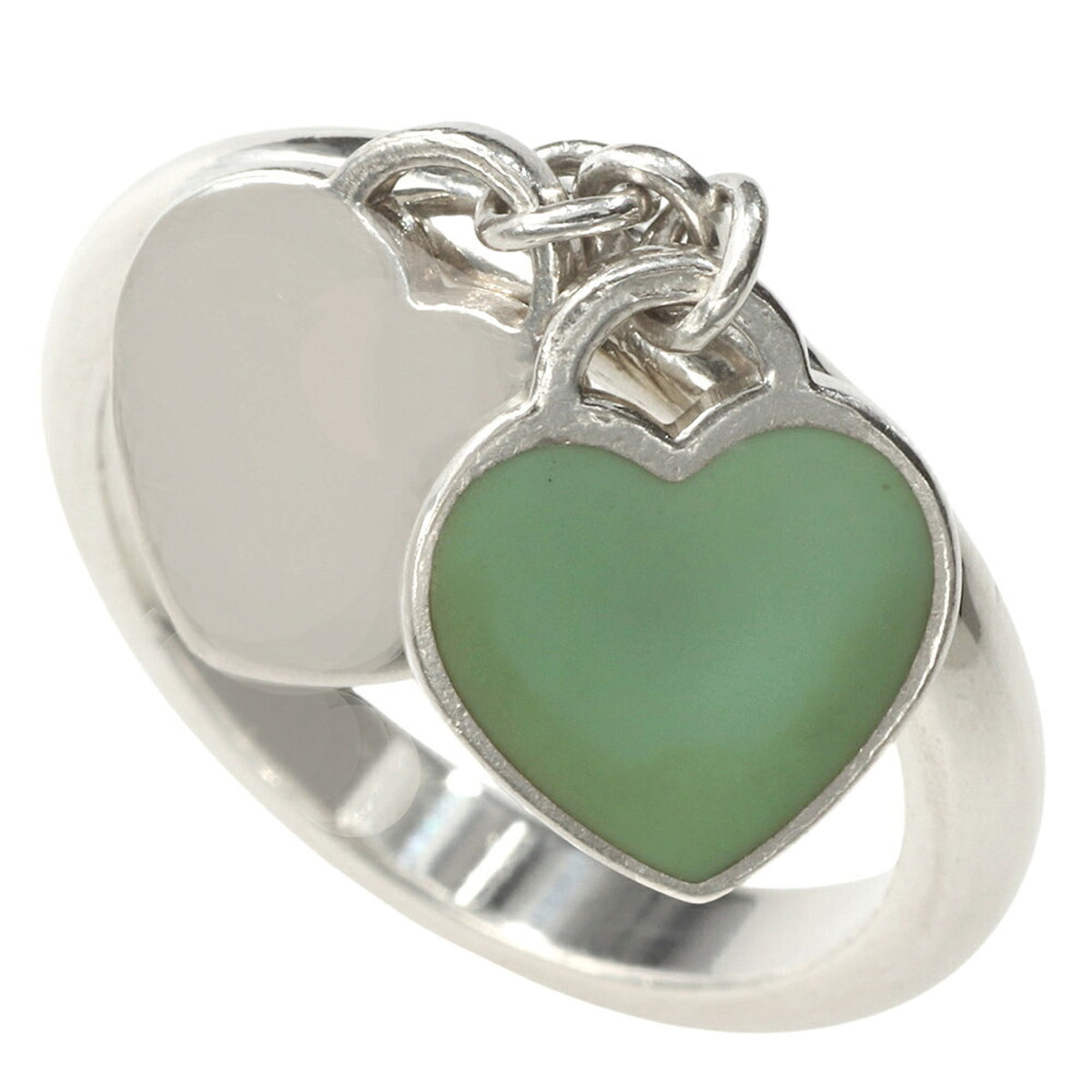 Tiffany Silver Blue Light Blue Silver 925 Band Ring (Pre-Owned)