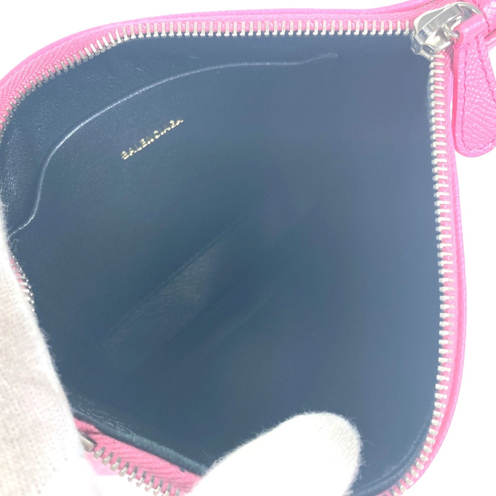 Balenciaga Pink Leather Clutch Bag (Pre-Owned)