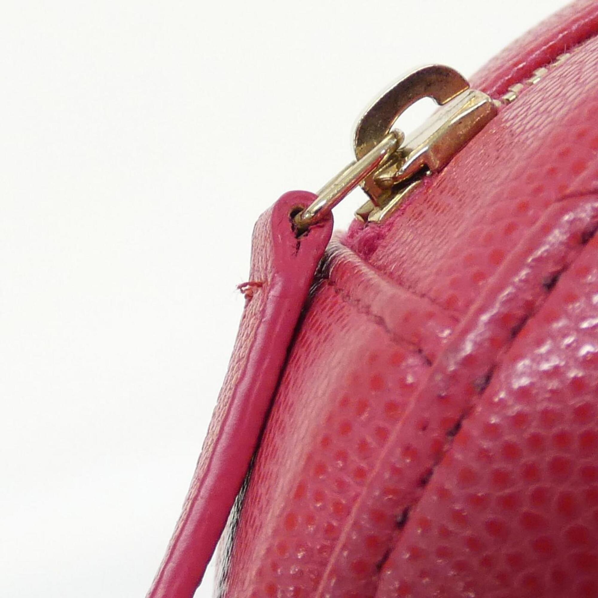 Chanel Pink Grained Calfskin Shoulder Bag (Pre-Owned)