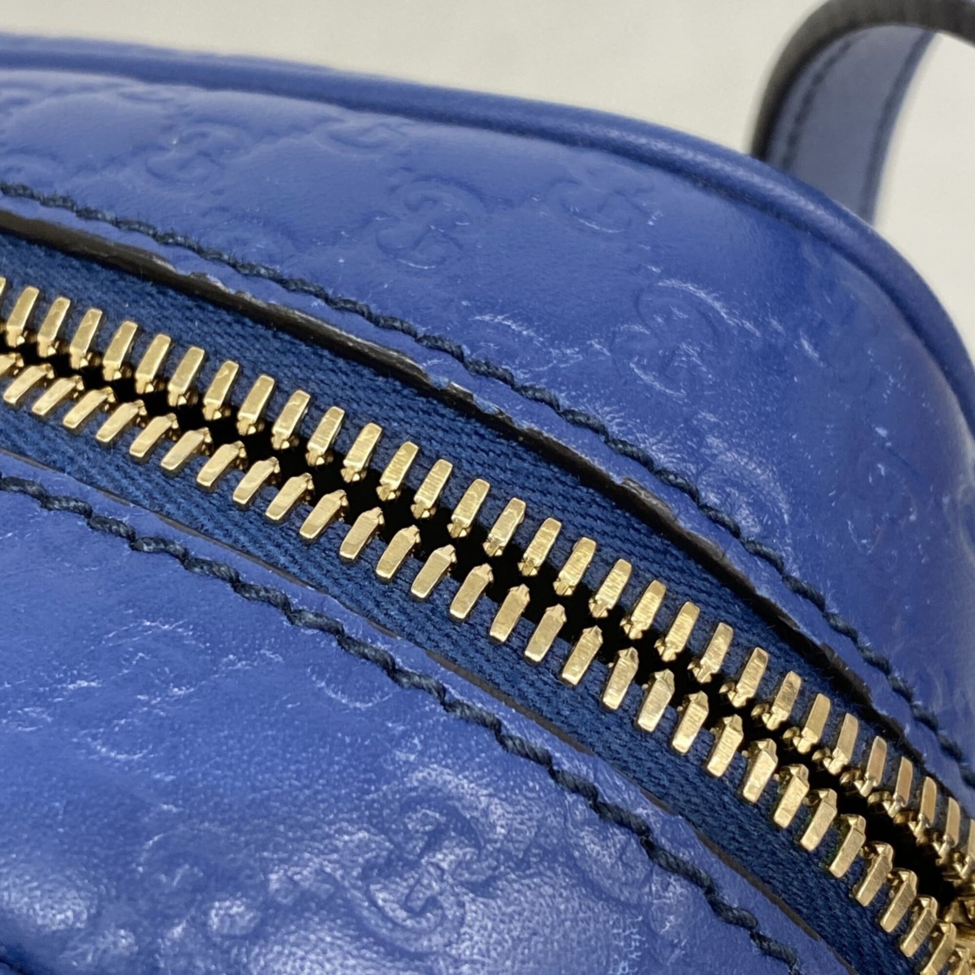 Gucci Blue Leather Shoulder Bag (Pre-Owned)