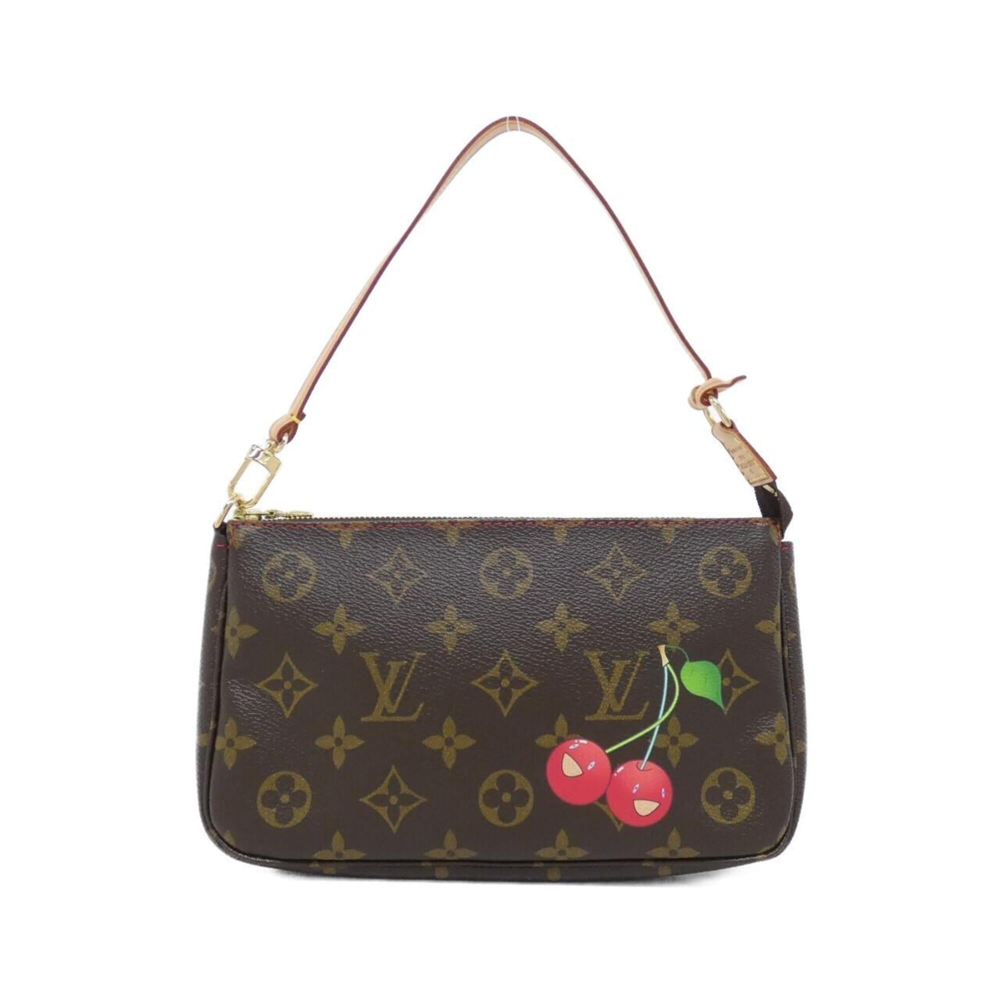 Louis Vuitton Brown Coated Canvas Pochette Pouch (Pre-Owned)