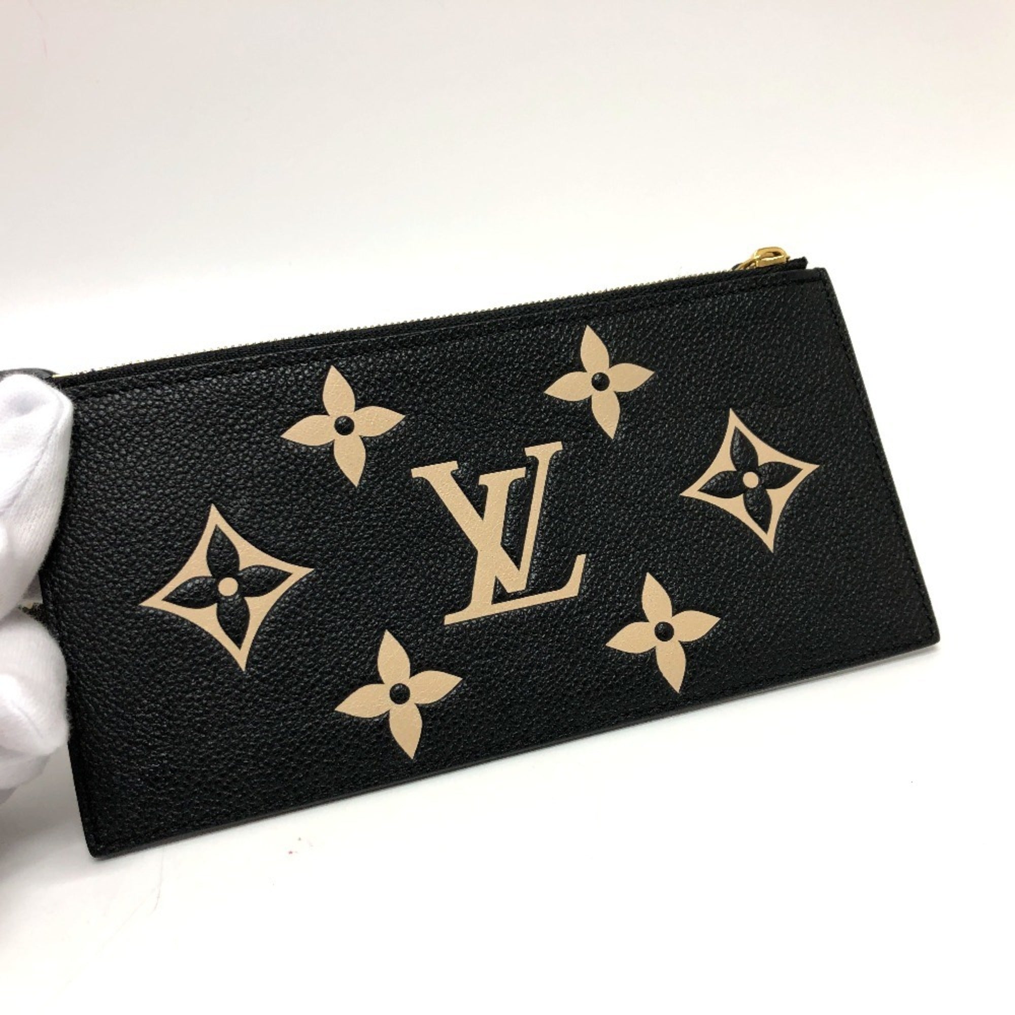 Louis Vuitton Monogram Empreinte Black Galle Monogram Empreinte Chain/Shoulder Wallet (Pre-Owned)