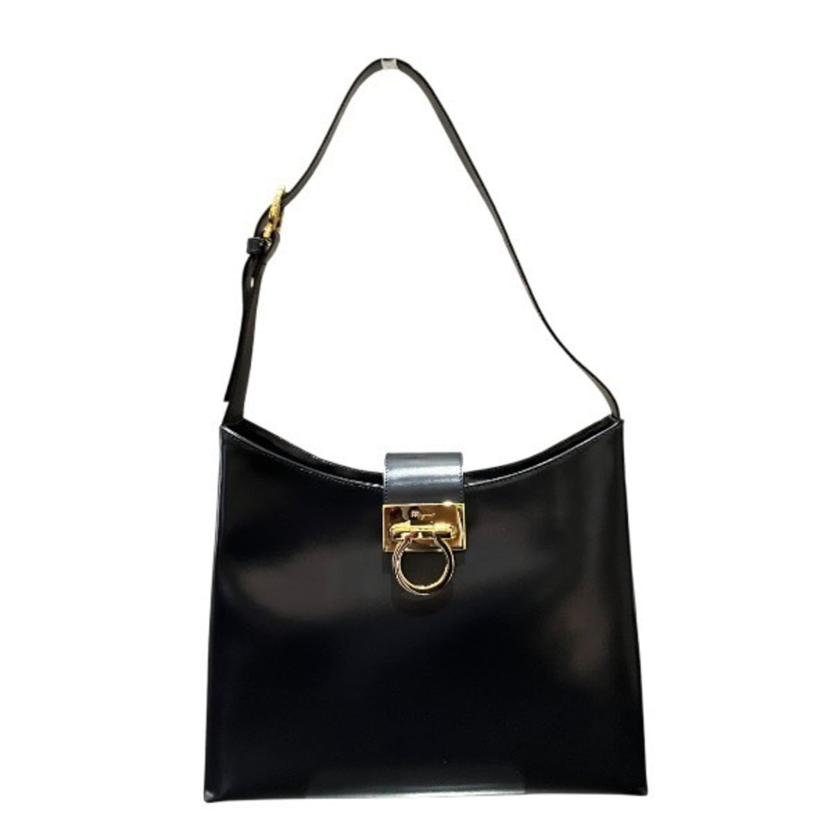 Salvatore Ferragamo Black Leather Shoulder Bag (Pre-Owned)