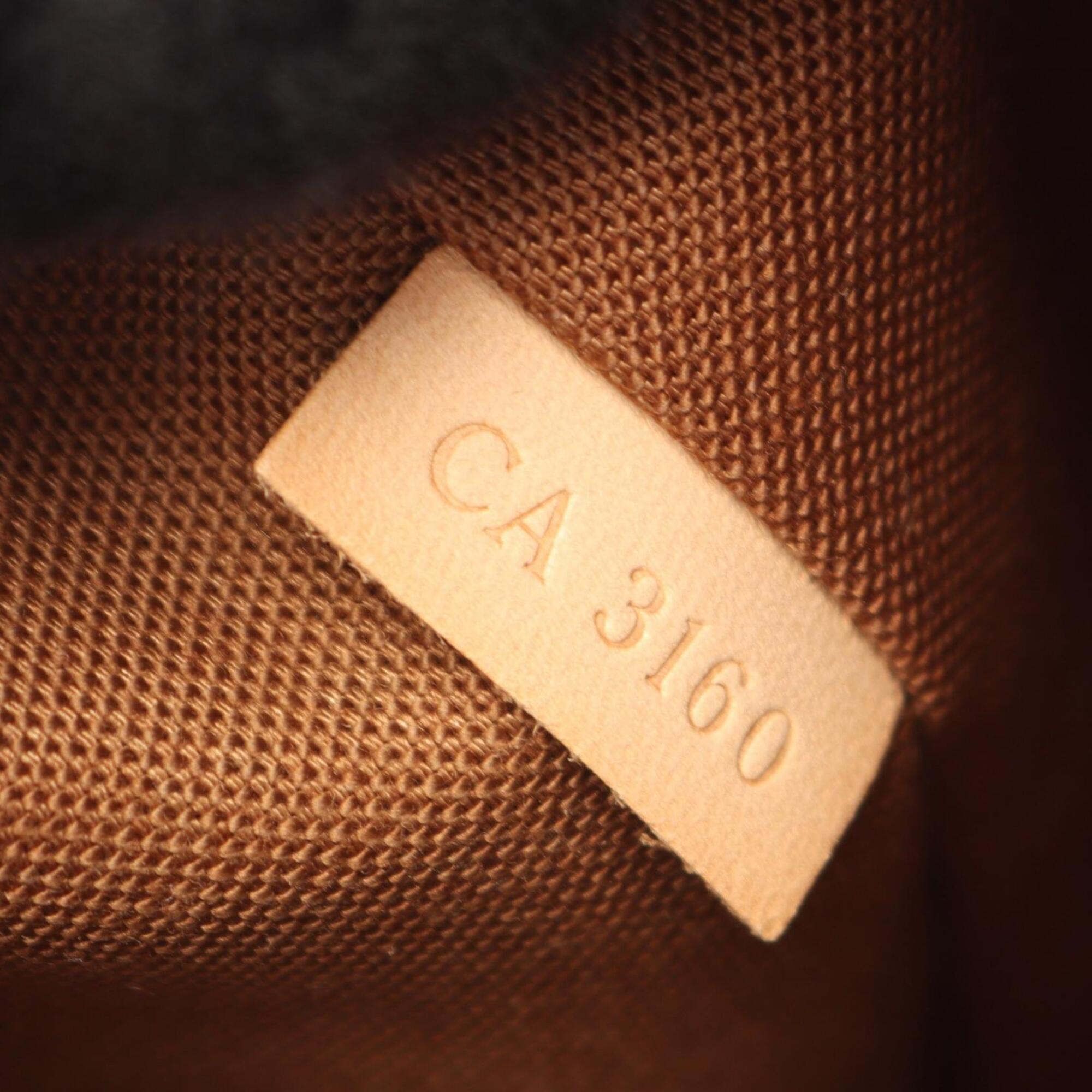 Louis Vuitton Brown Monogram Coated Canvas Leather Handbag Tote Bag (Pre-Owned)