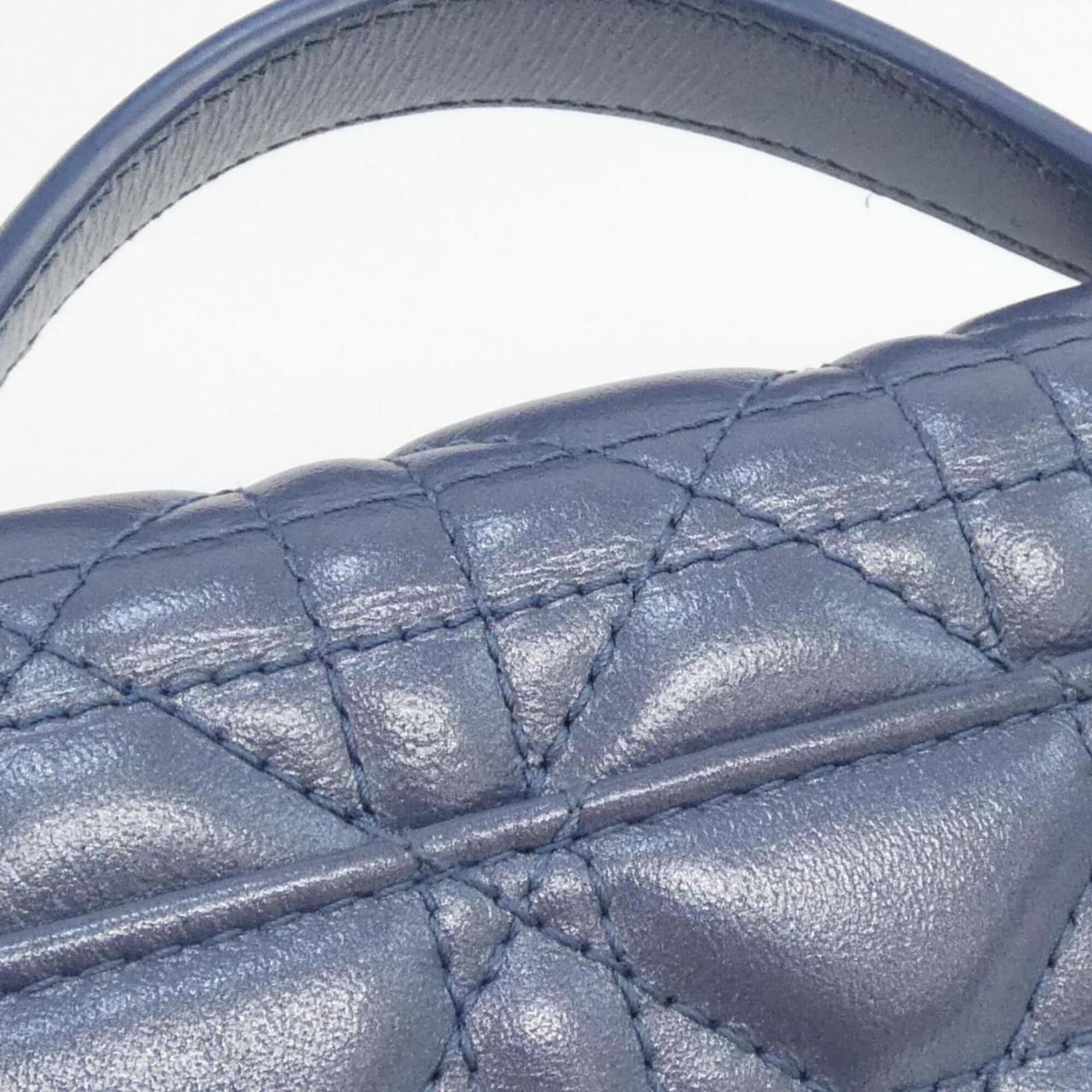 Christian Dior Blue Leather Handbag (Pre-Owned)