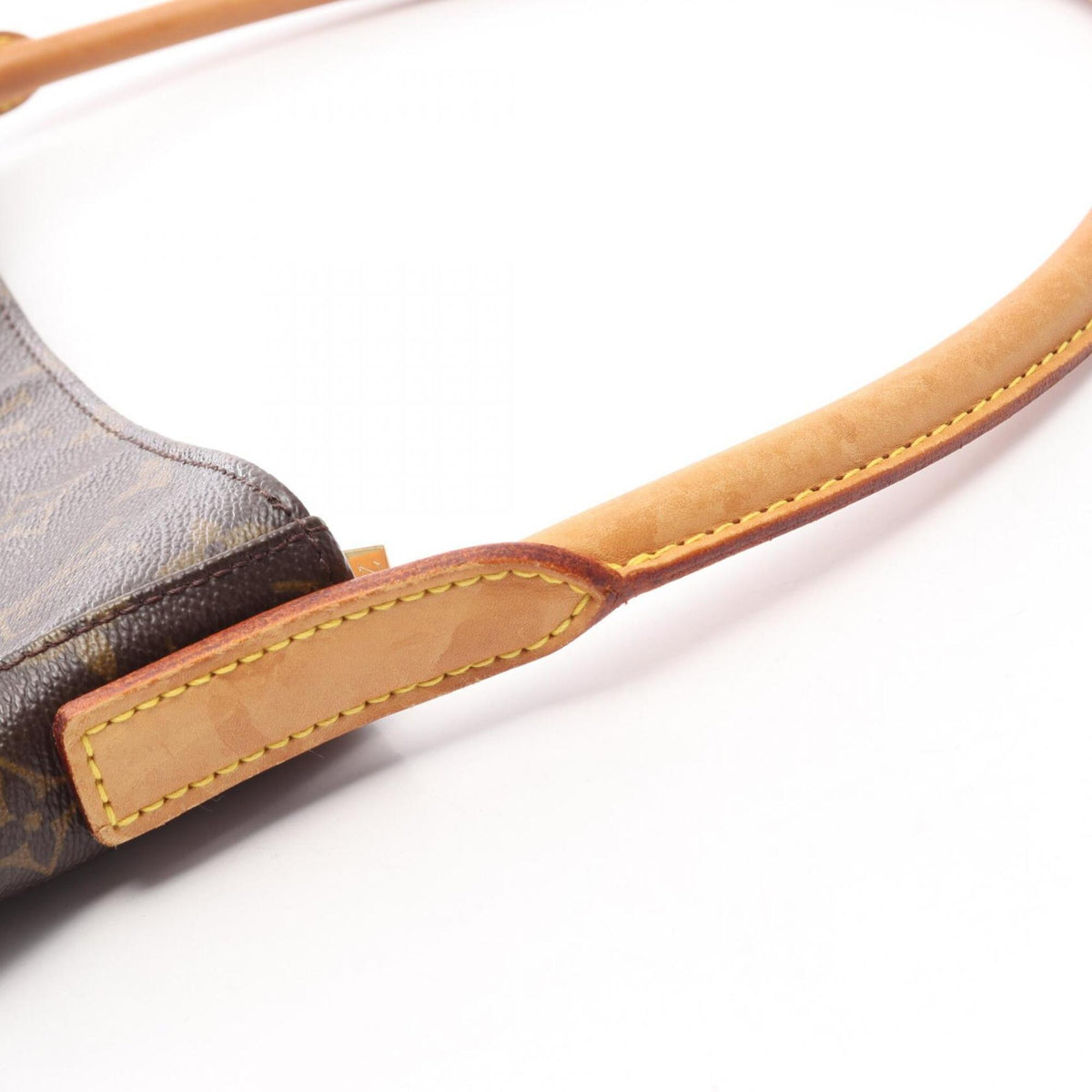 Louis Vuitton Brown Coated Canvas Leather Handbag Shoulder Bag (Pre-Owned)