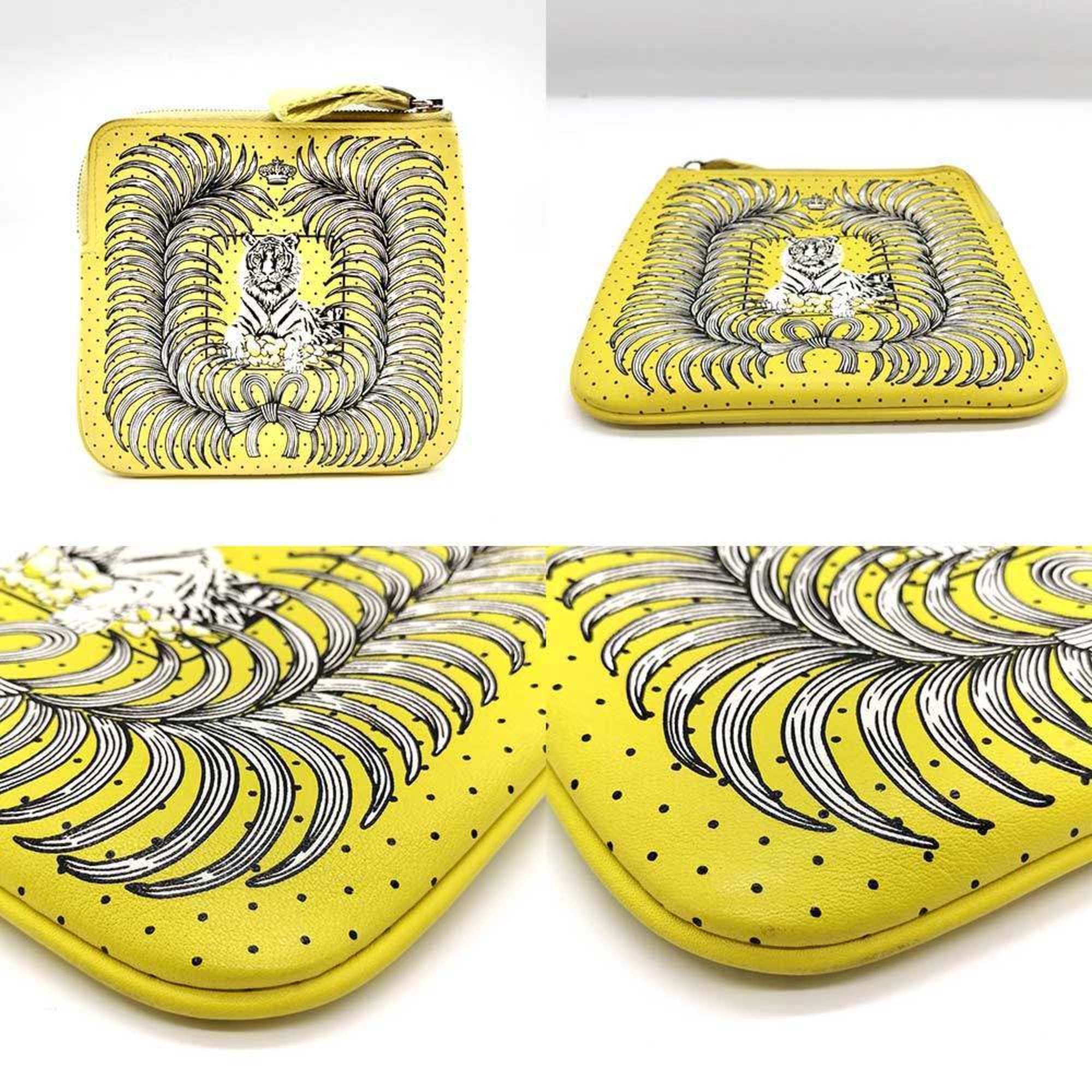 Hermes Yellow Swift Leather Pouch (Pre-Owned)