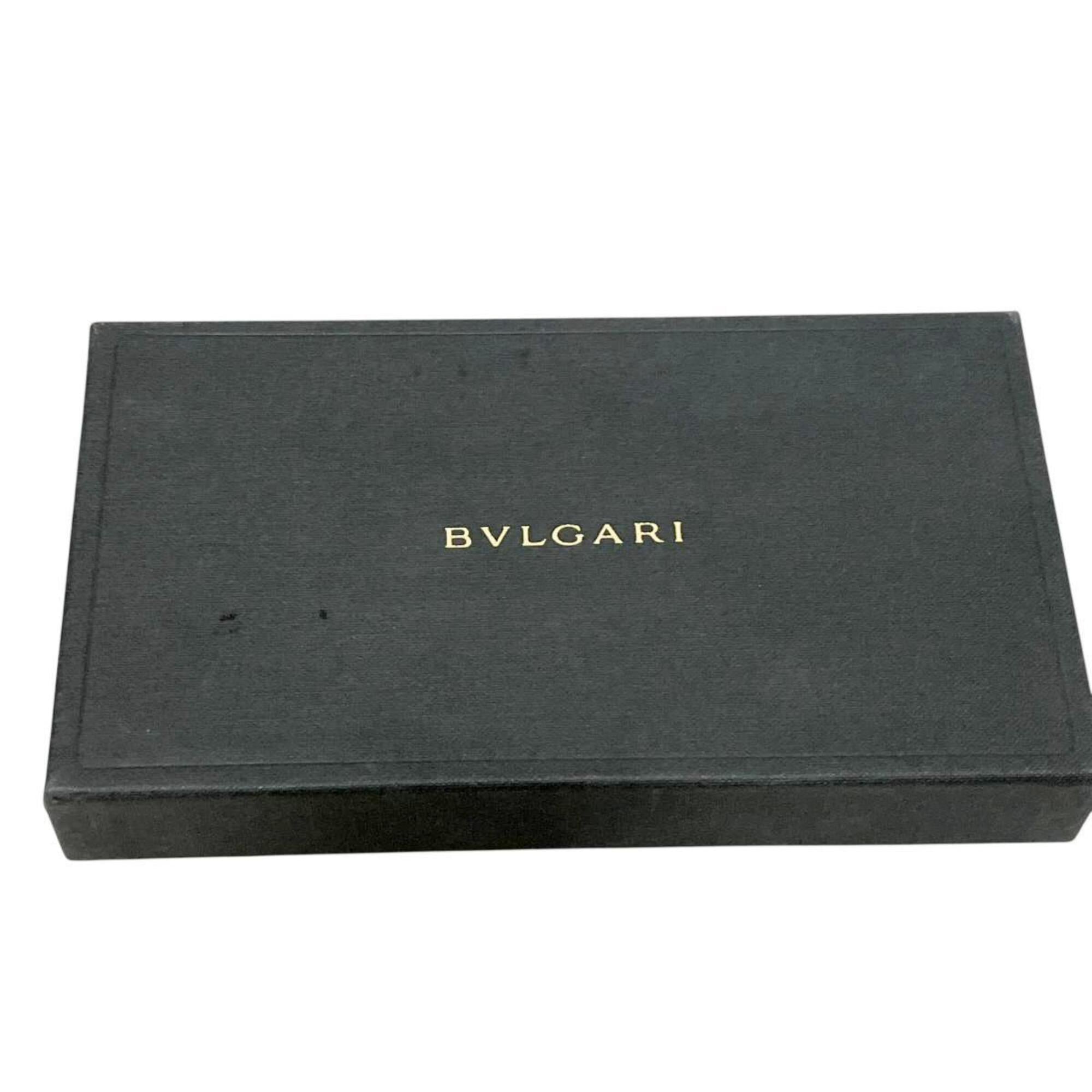 Bvlgari Black Leather Long Wallet (Bi-Fold) (Pre-Owned)