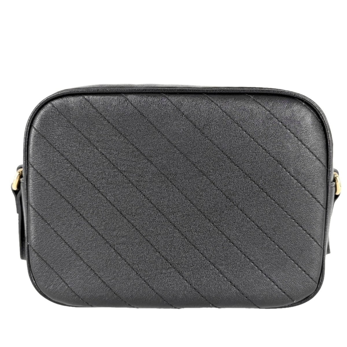 Gucci Black White Leather Shoulder Bag (Pre-Owned)