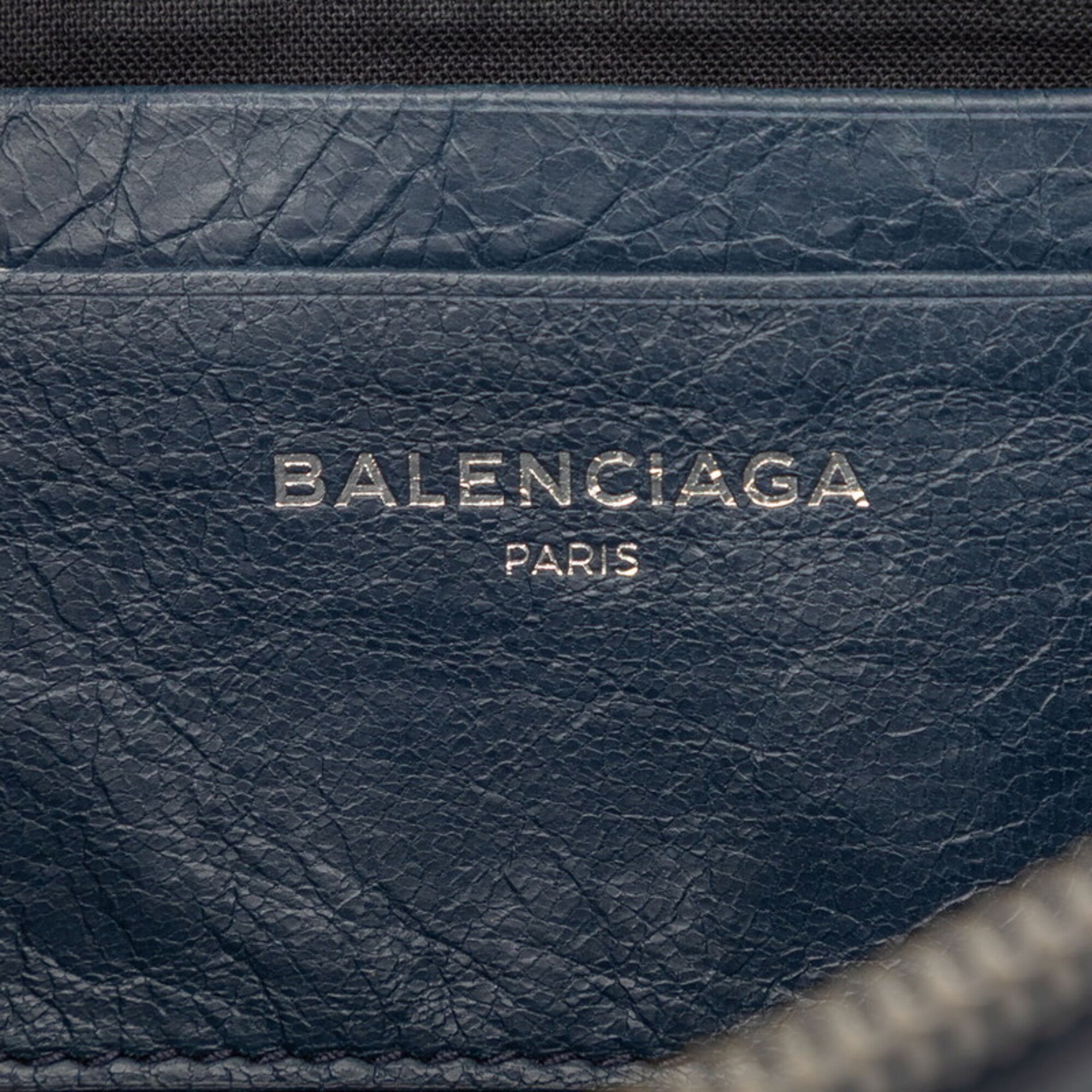 Balenciaga Blue Leather Shoulder Bag (Pre-Owned)