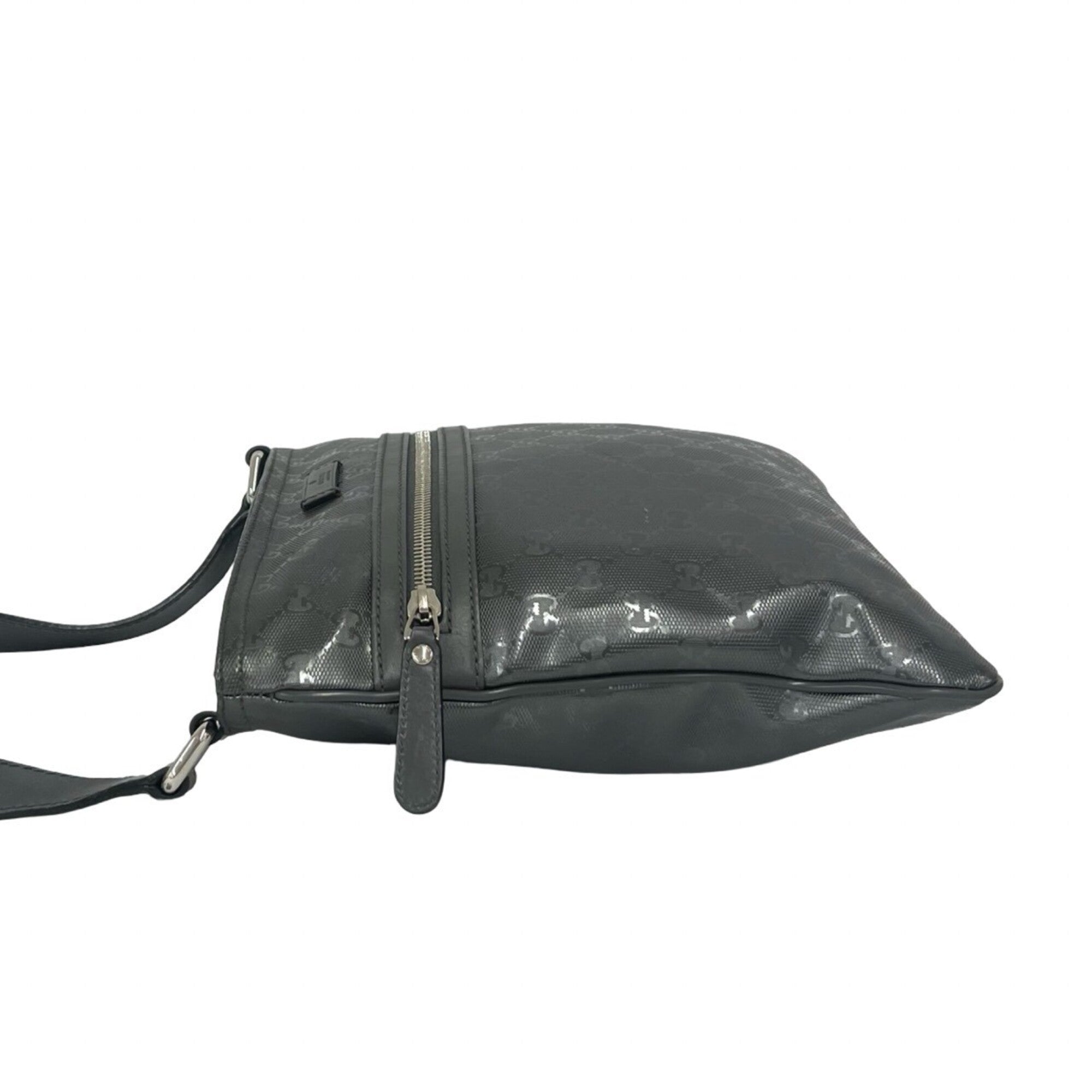 Gucci Gray Pvc Leather Pochette Shoulder Bag (Pre-Owned)