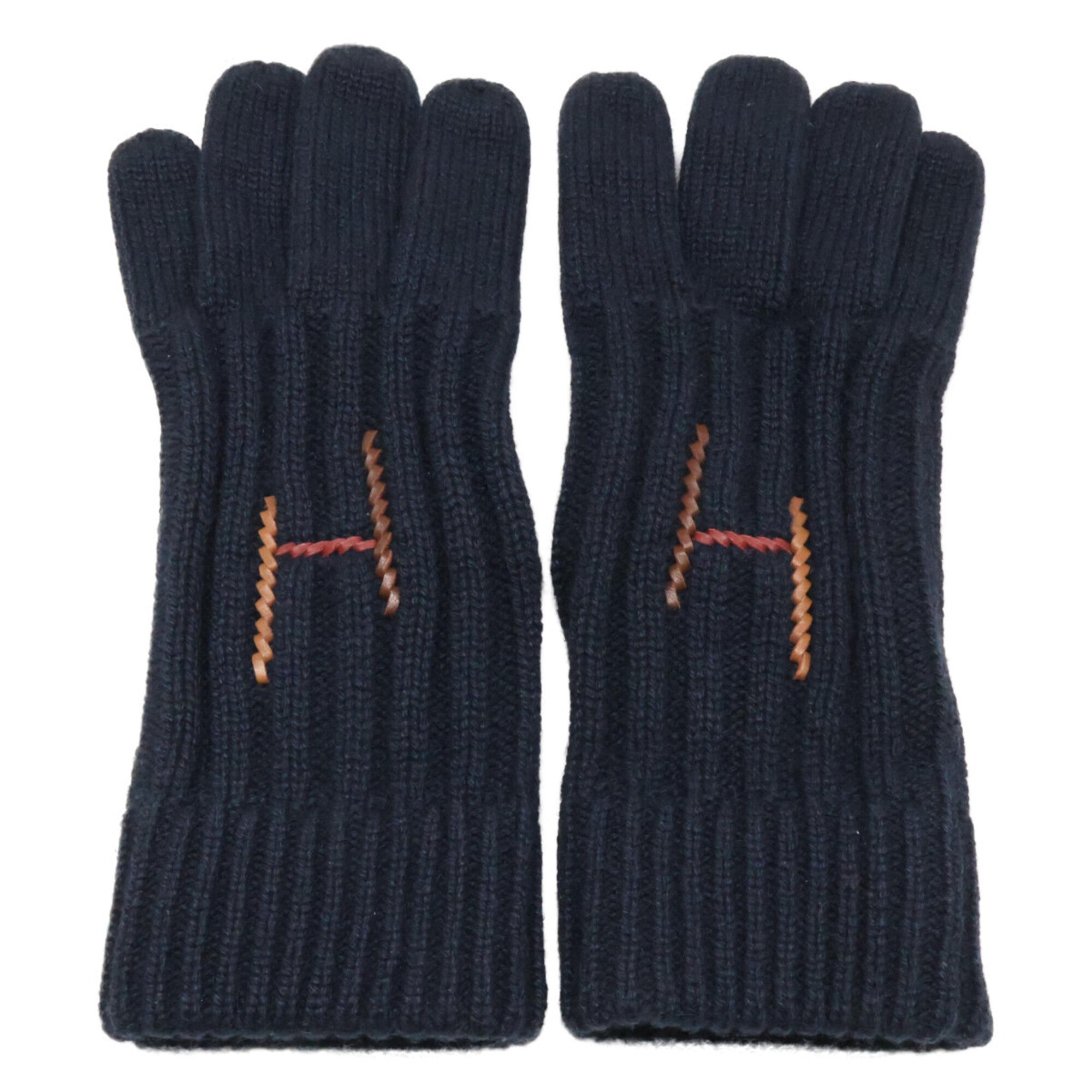 Hermes Navy Cashmere Warm Gloves (Pre-Owned)