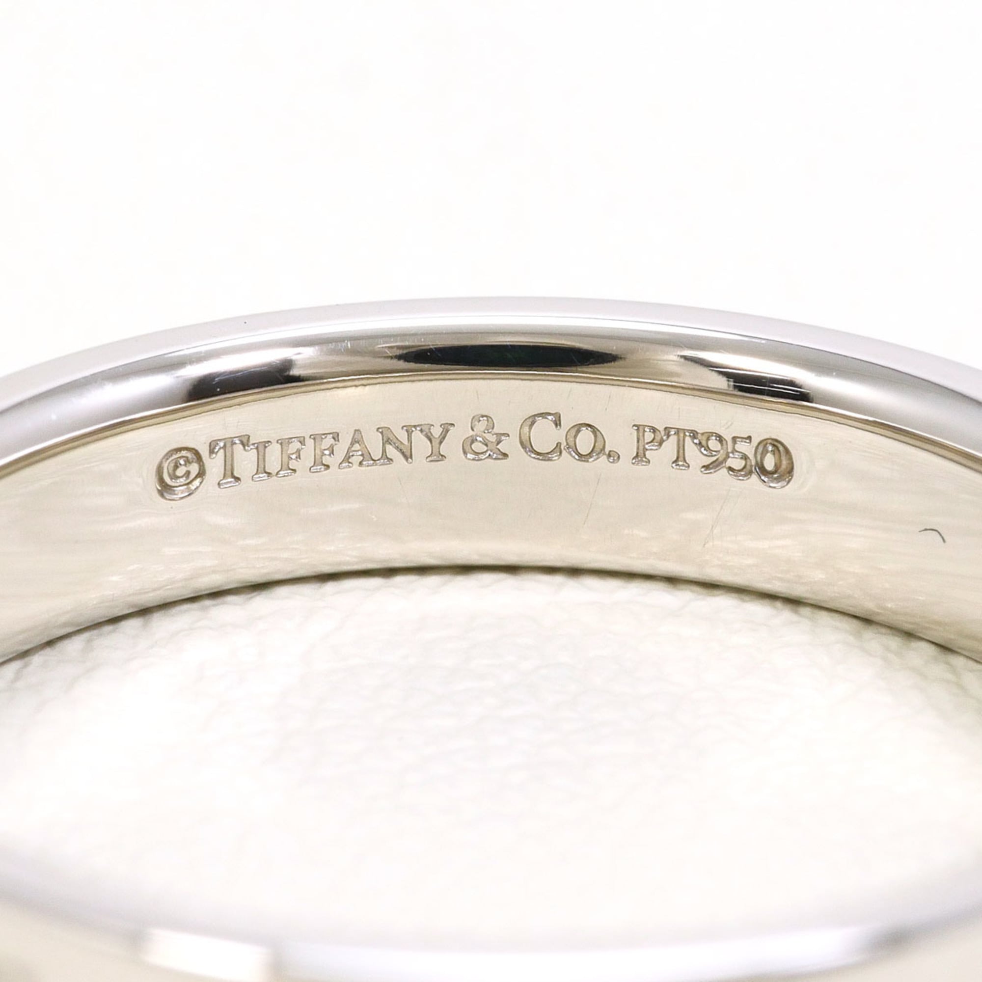 Tiffany Platinum Platinum 950 Band Ring (Pre-Owned)