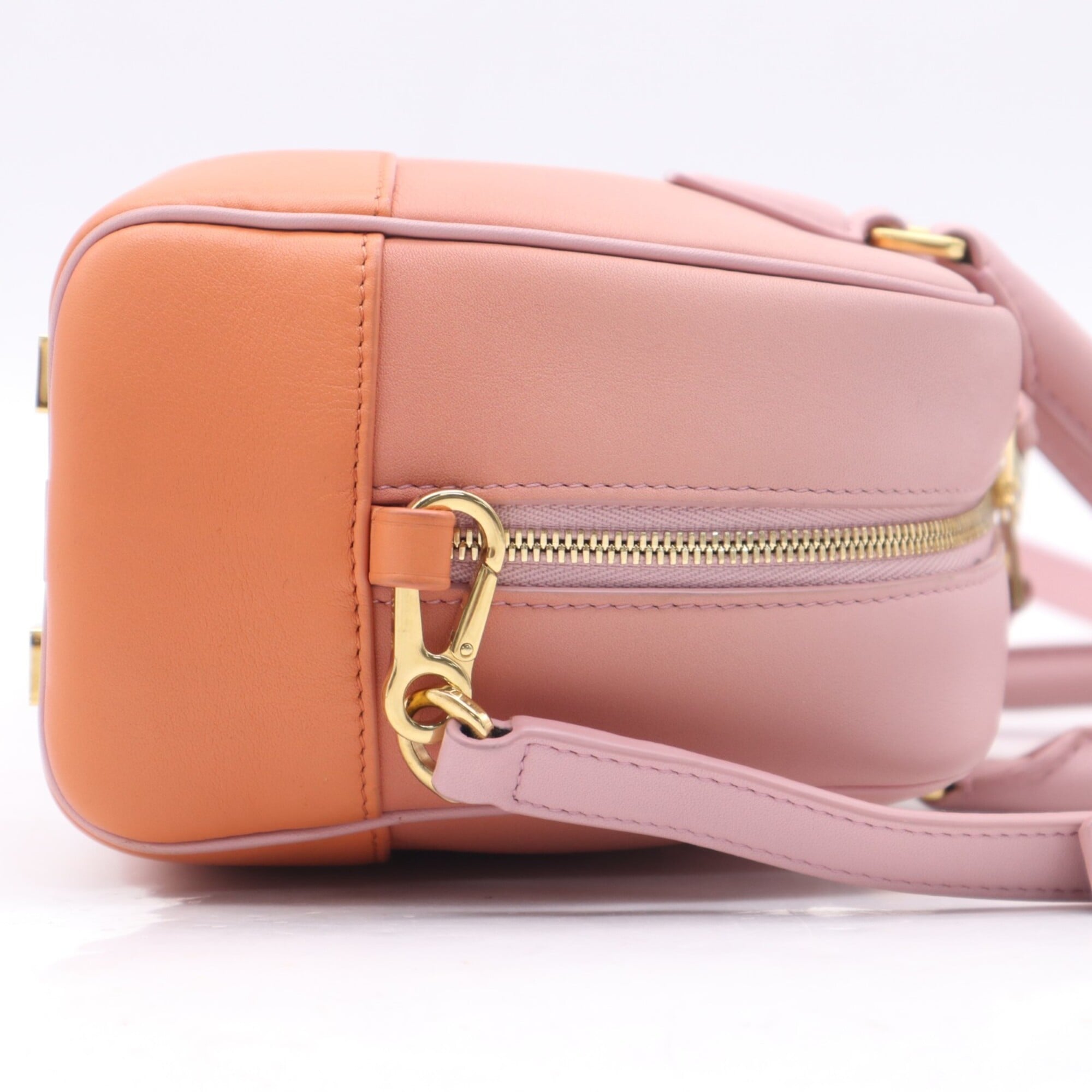 Loewe Amazona Orange Pink Leather Handbag Shoulder Bag (Pre-Owned)