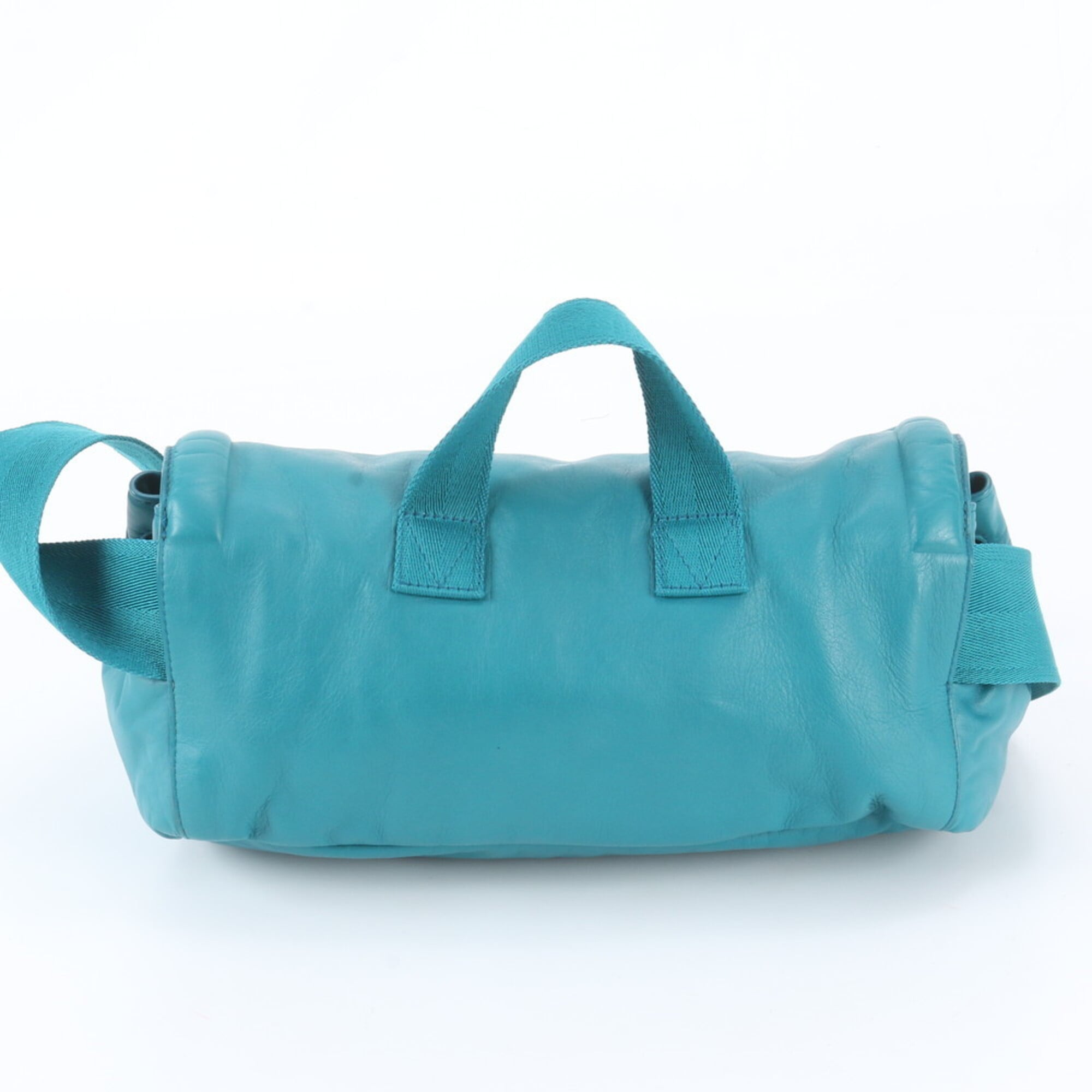 Bottega Veneta Blue Turquoise Leather Pouch Shoulder Bag Sling Bag (Pre-Owned)