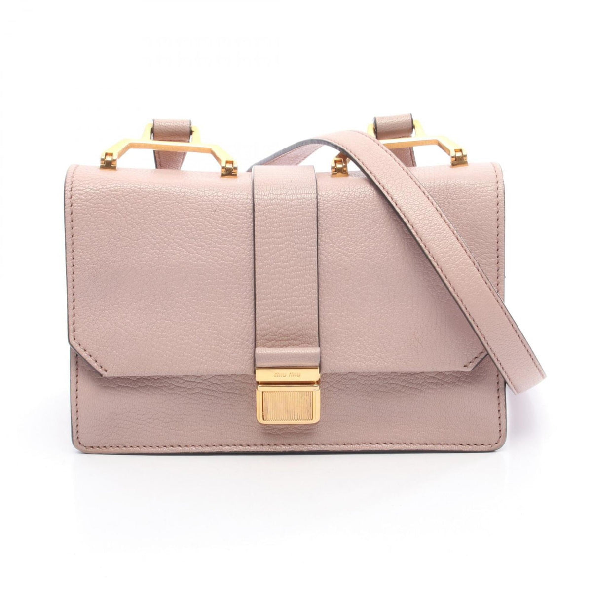 Miu Miu Pink Leather Handbag Shoulder Bag (Pre-Owned)