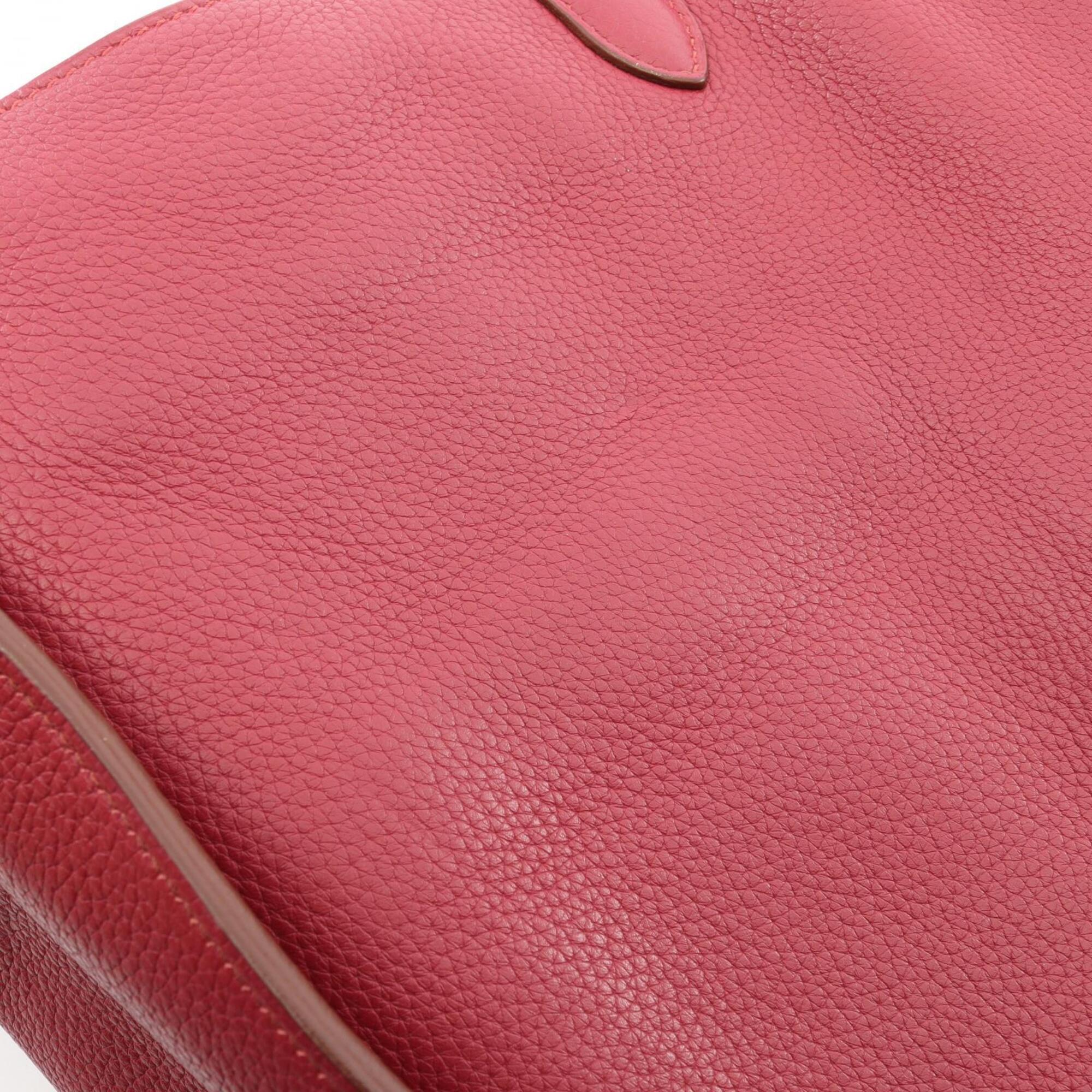 Hermes Pink Taurillon Clemence Leather Handbag Shoulder Bag (Pre-Owned)