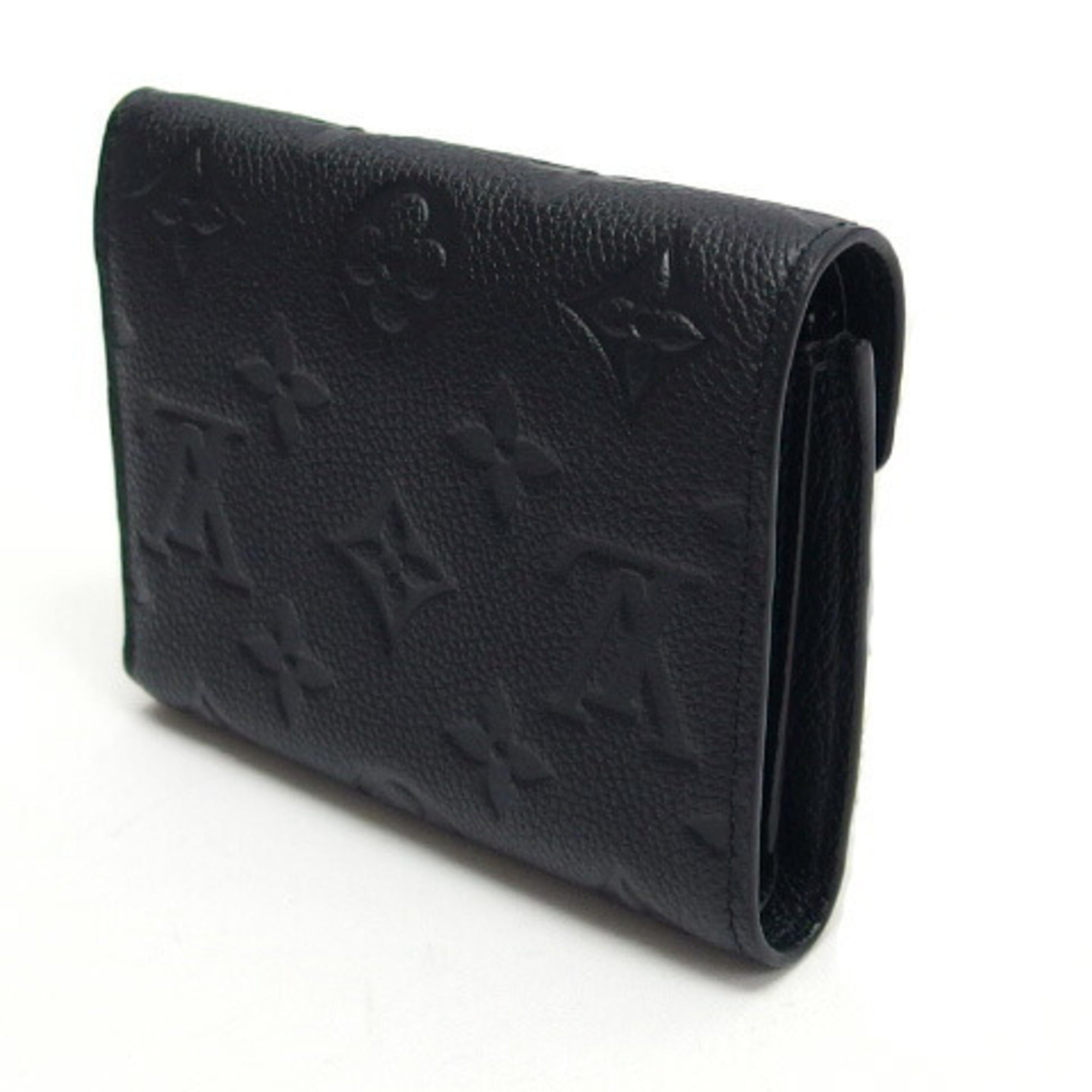 Louis Vuitton Black Noir Monogram Empreinte Leather Wallet (Tri-Fold) (Pre-Owned)