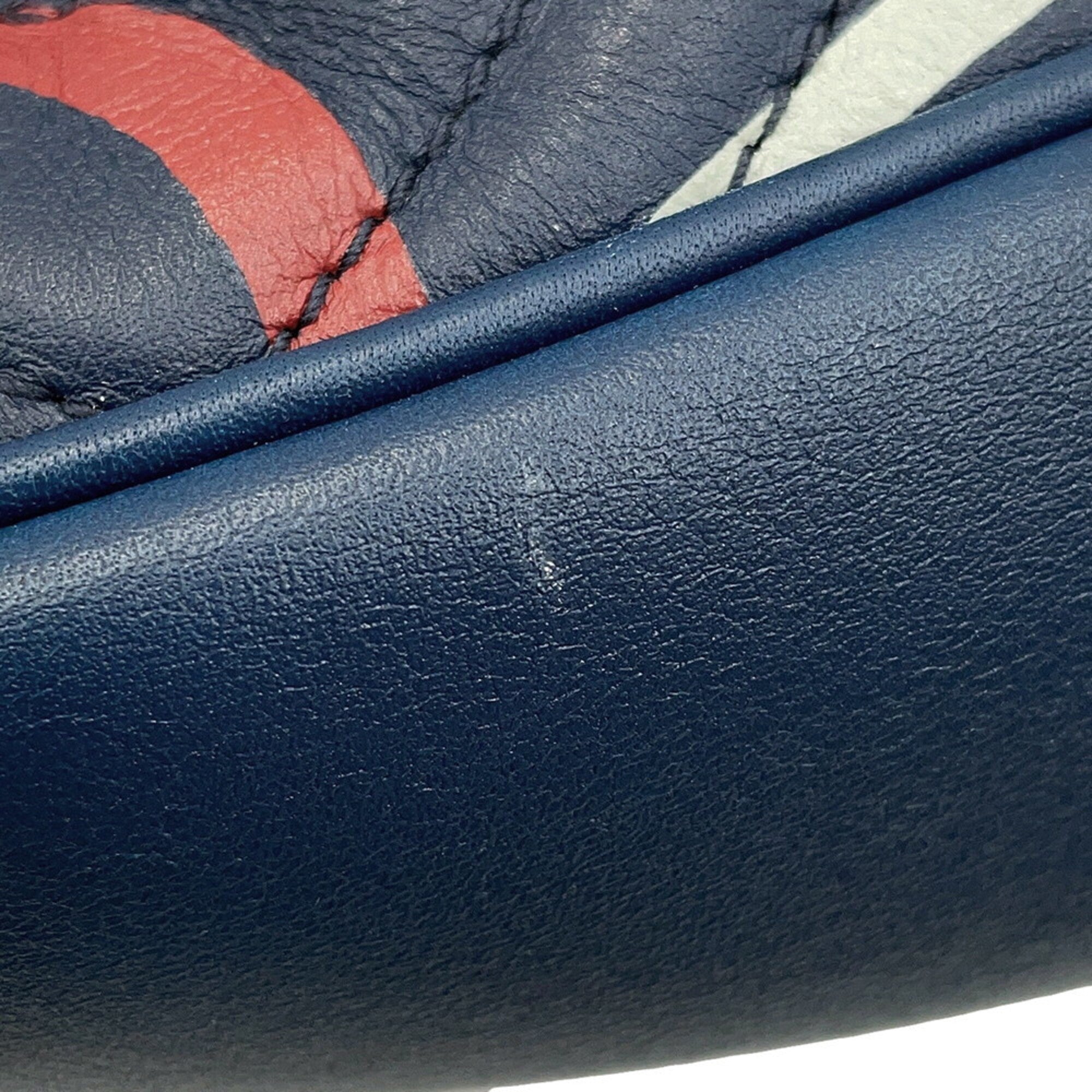 Gucci Blue Leather Handbag Shoulder Bag (Pre-Owned)