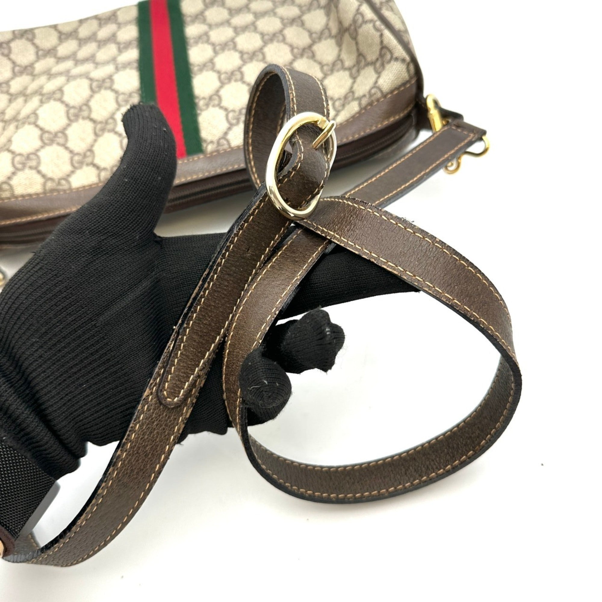 Gucci Brown Gg Supreme Canvas Shoulder Bag (Pre-Owned)