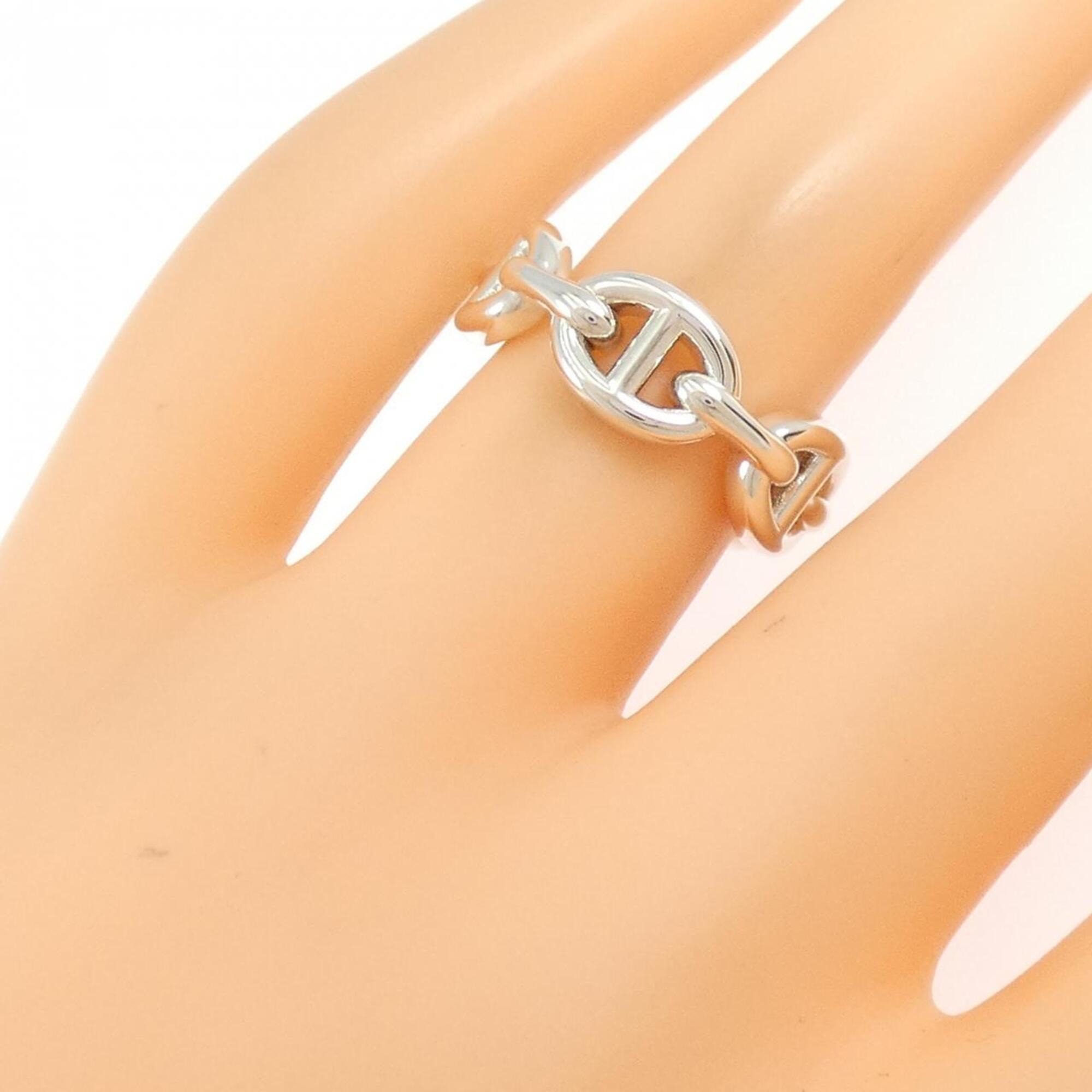 Hermes Silver 925 Band Ring (Pre-Owned)