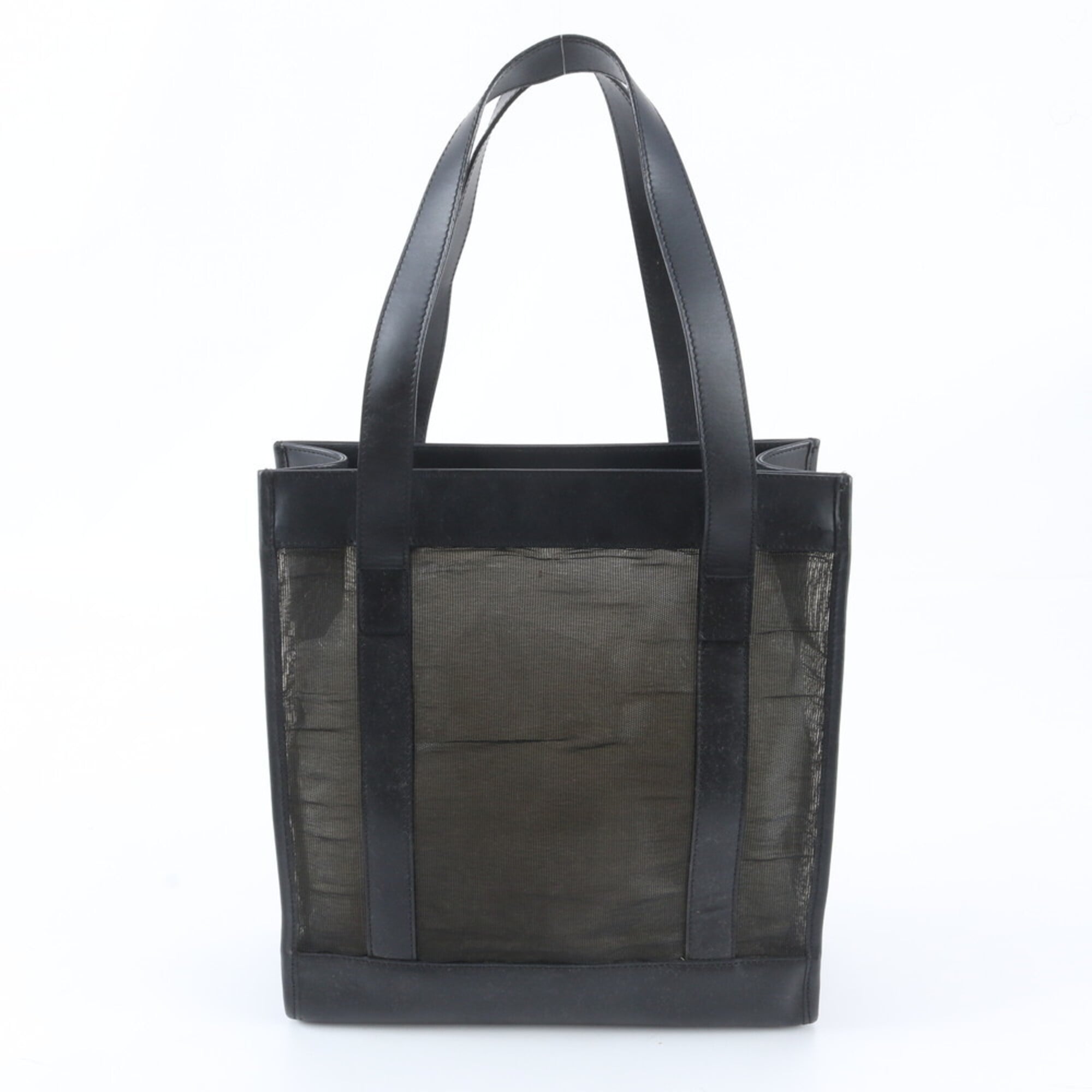 Gucci Black Mesh Handbag Tote Bag (Pre-Owned)