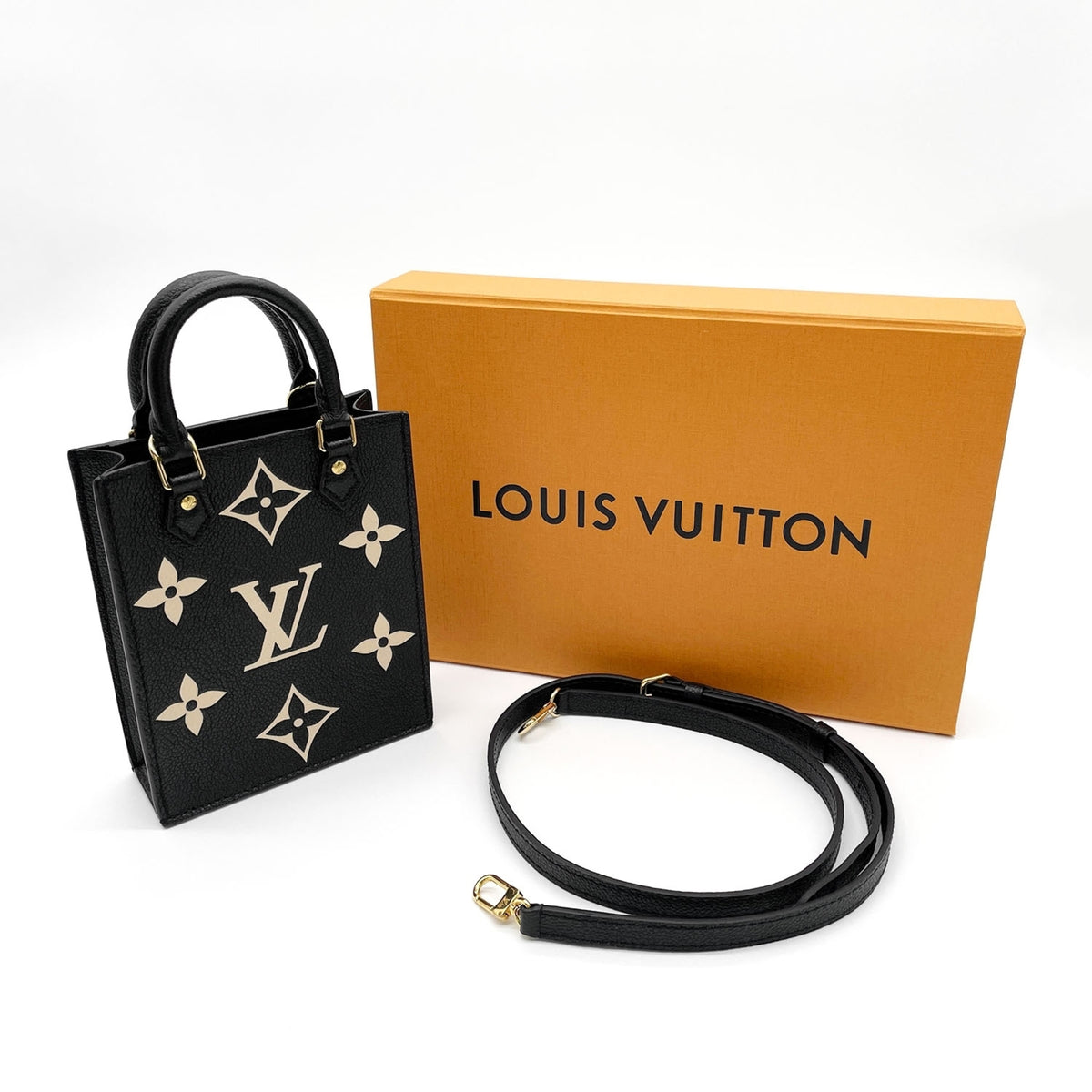 Louis Vuitton Monogram Empreinte Black Leather Metal Shoulder Bag (Pre-Owned)