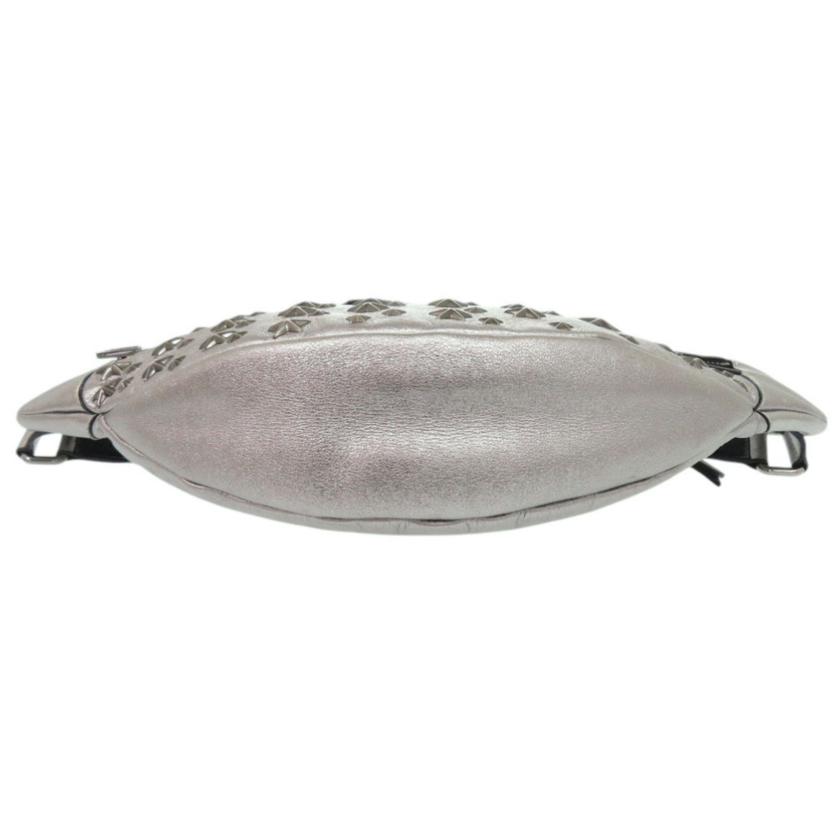 Jimmy Choo Black Silver Leather Fanny Pack (Pre-Owned)