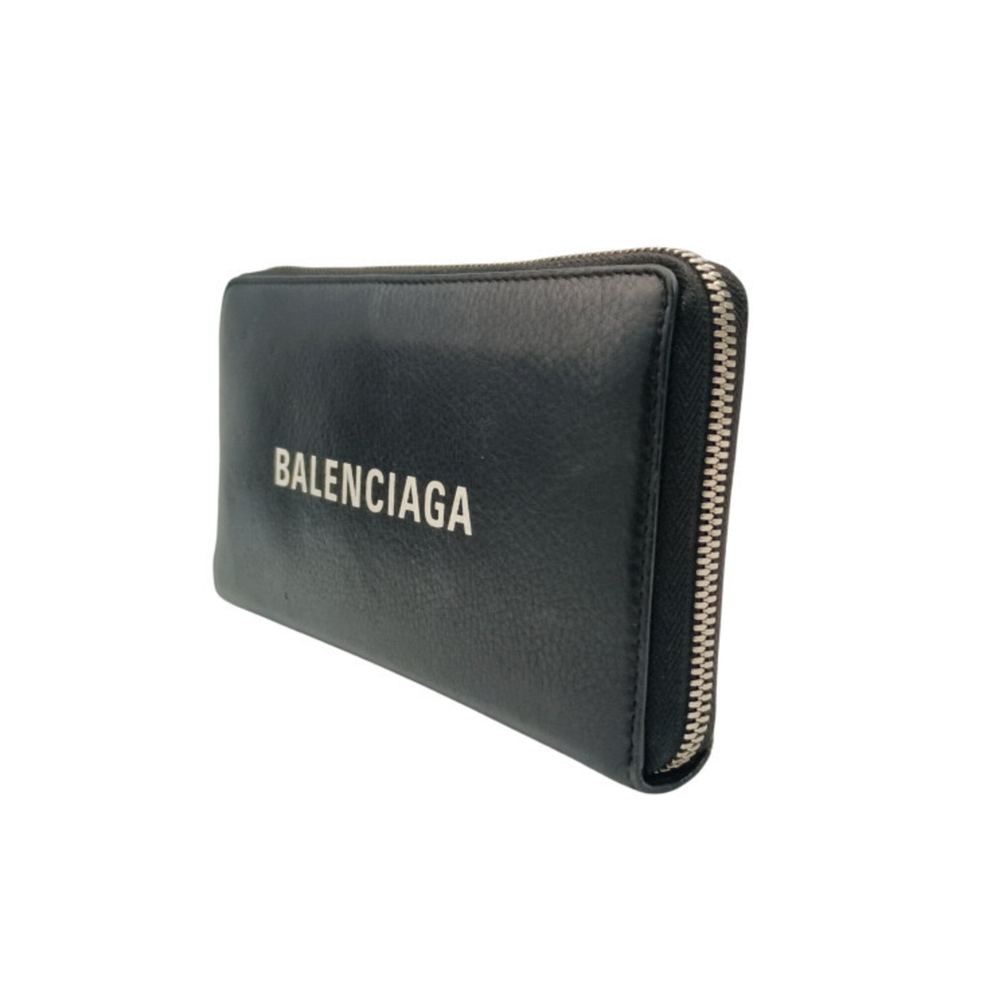 Balenciaga Black Leather Long Wallet (Bi-Fold) (Pre-Owned)