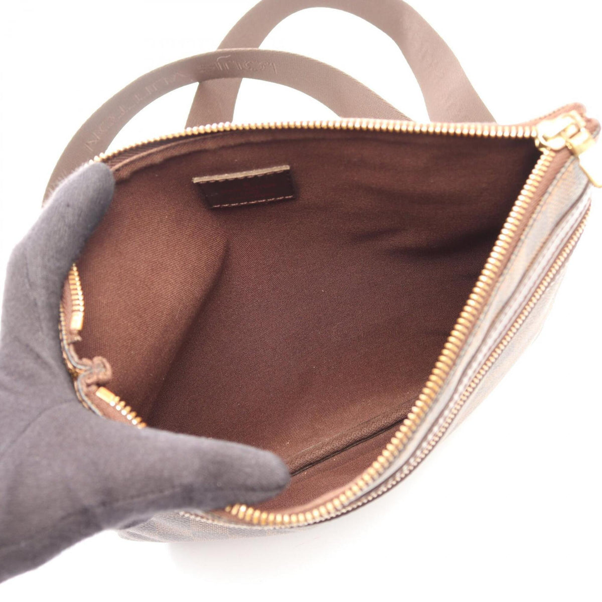 Louis Vuitton Brown Ebene Coated Canvas Leather Handbag Pochette Shoulder Bag (Pre-Owned)