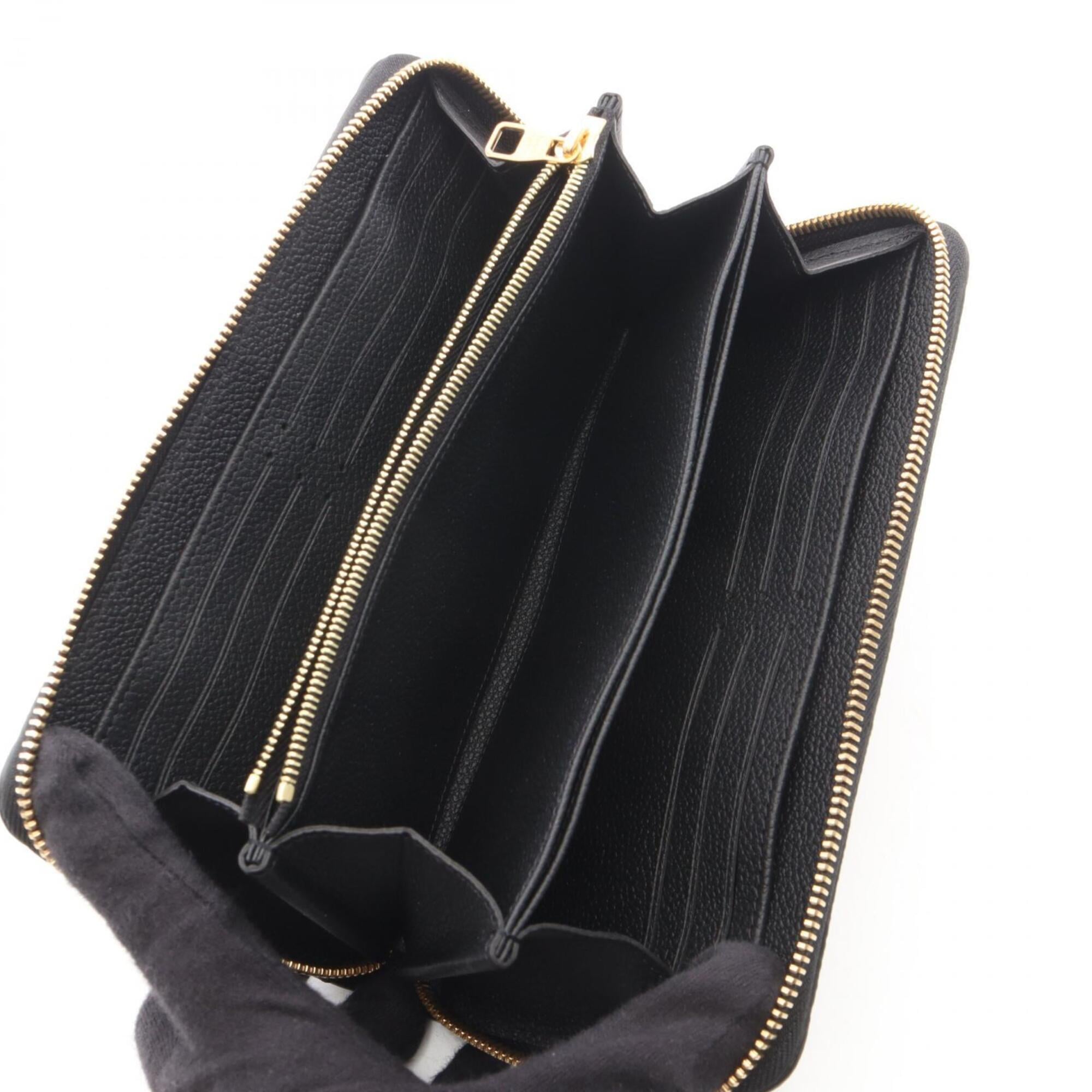 Louis Vuitton Monogram Empreinte Black Noir Leather Long Wallet (Bi-Fold) (Pre-Owned)