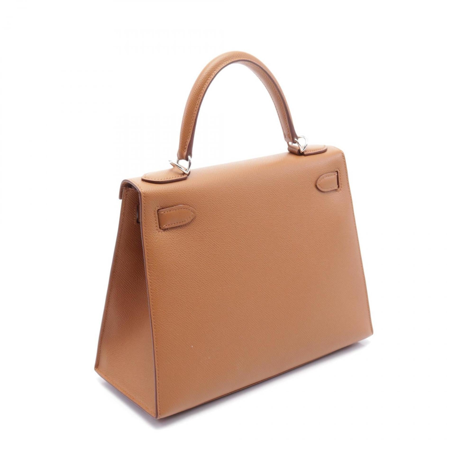 Hermes Bordeaux Brown Epsom Leather Handbag (Pre-Owned)