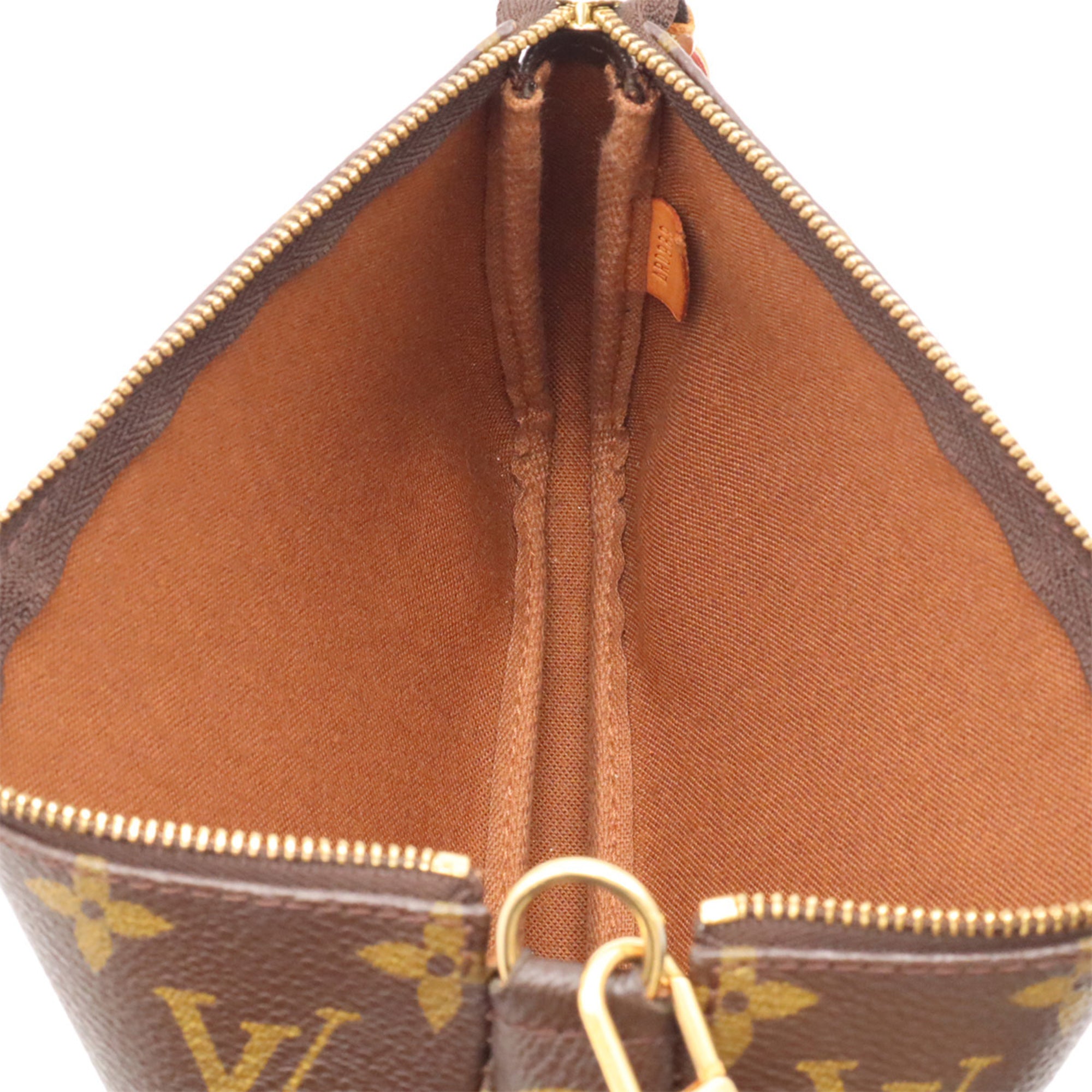 Louis Vuitton Brown Monogram Canvas Pvc Coated Canvas Handbag Pochette Pouch (Pre-Owned)