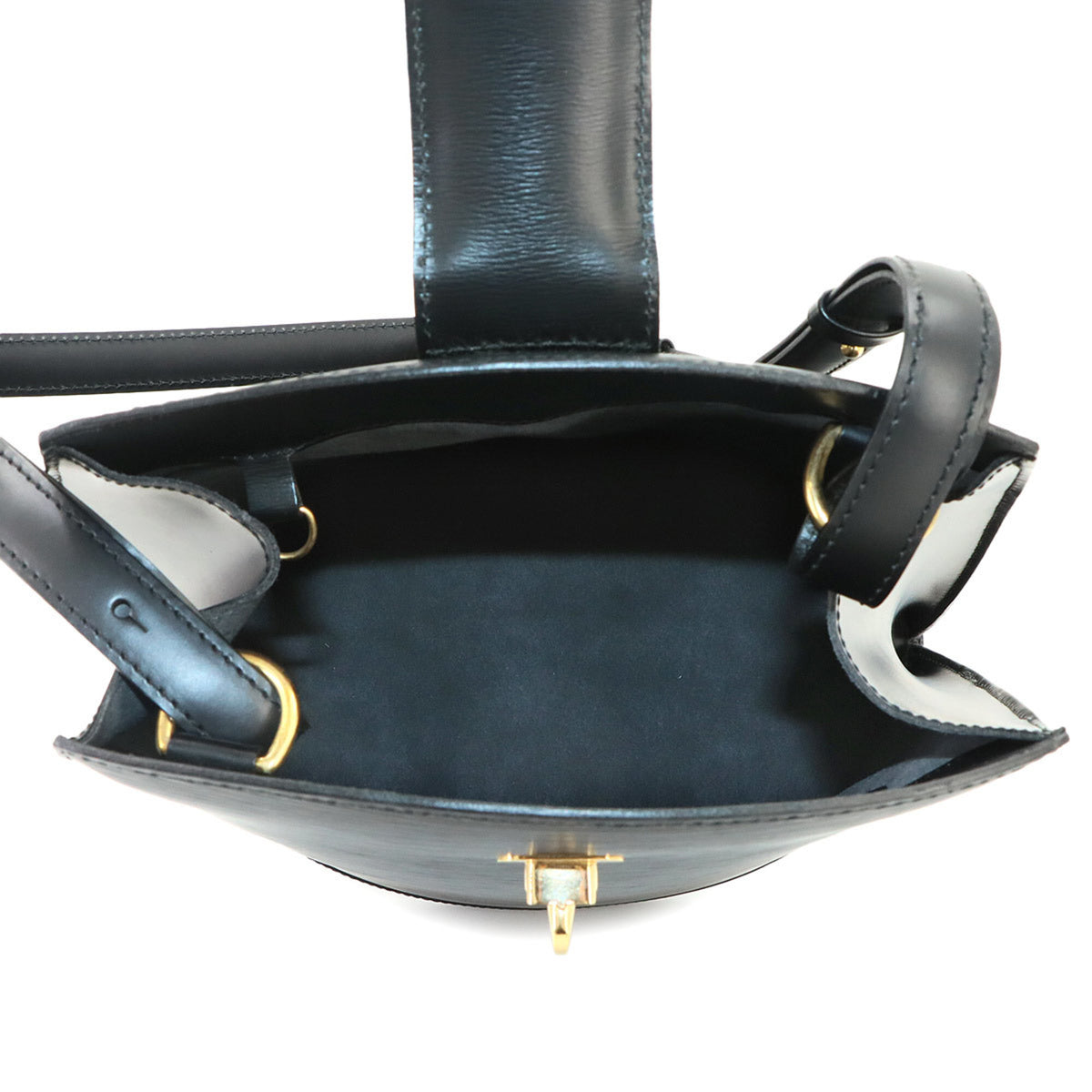 Louis Vuitton Epi Noir Epi Leather Handbag Shoulder Bag (Pre-Owned)