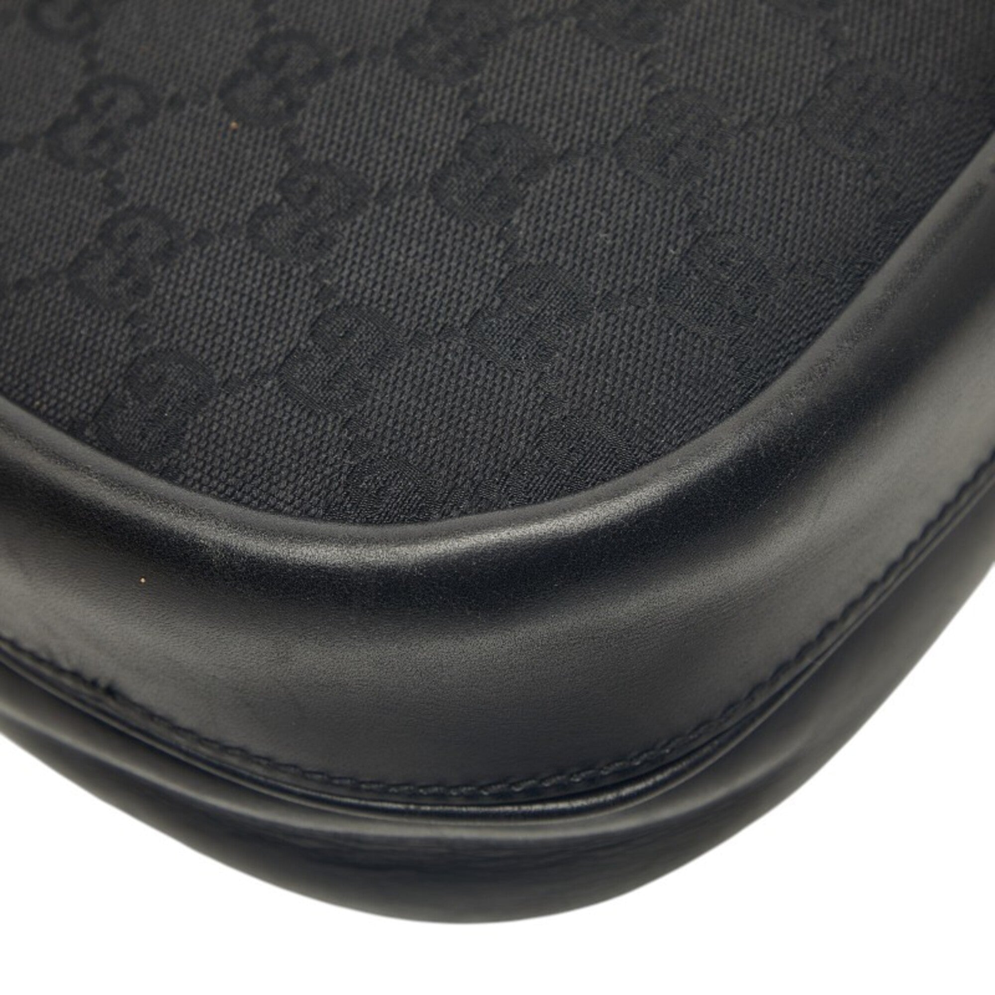 Gucci Black Canvas Leather Handbag (Pre-Owned)