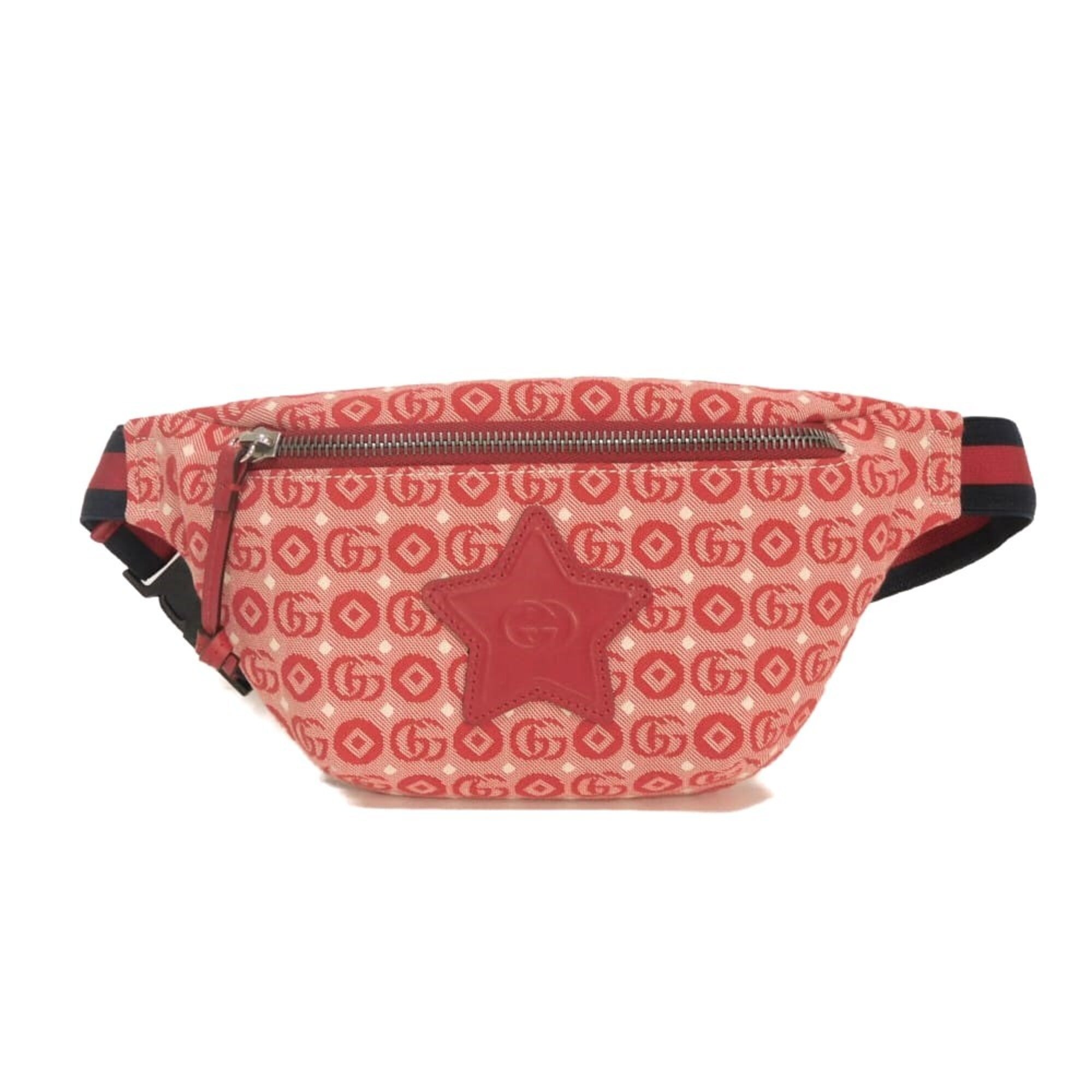 Gucci Red Color Silver Sling Bag (Pre-Owned)