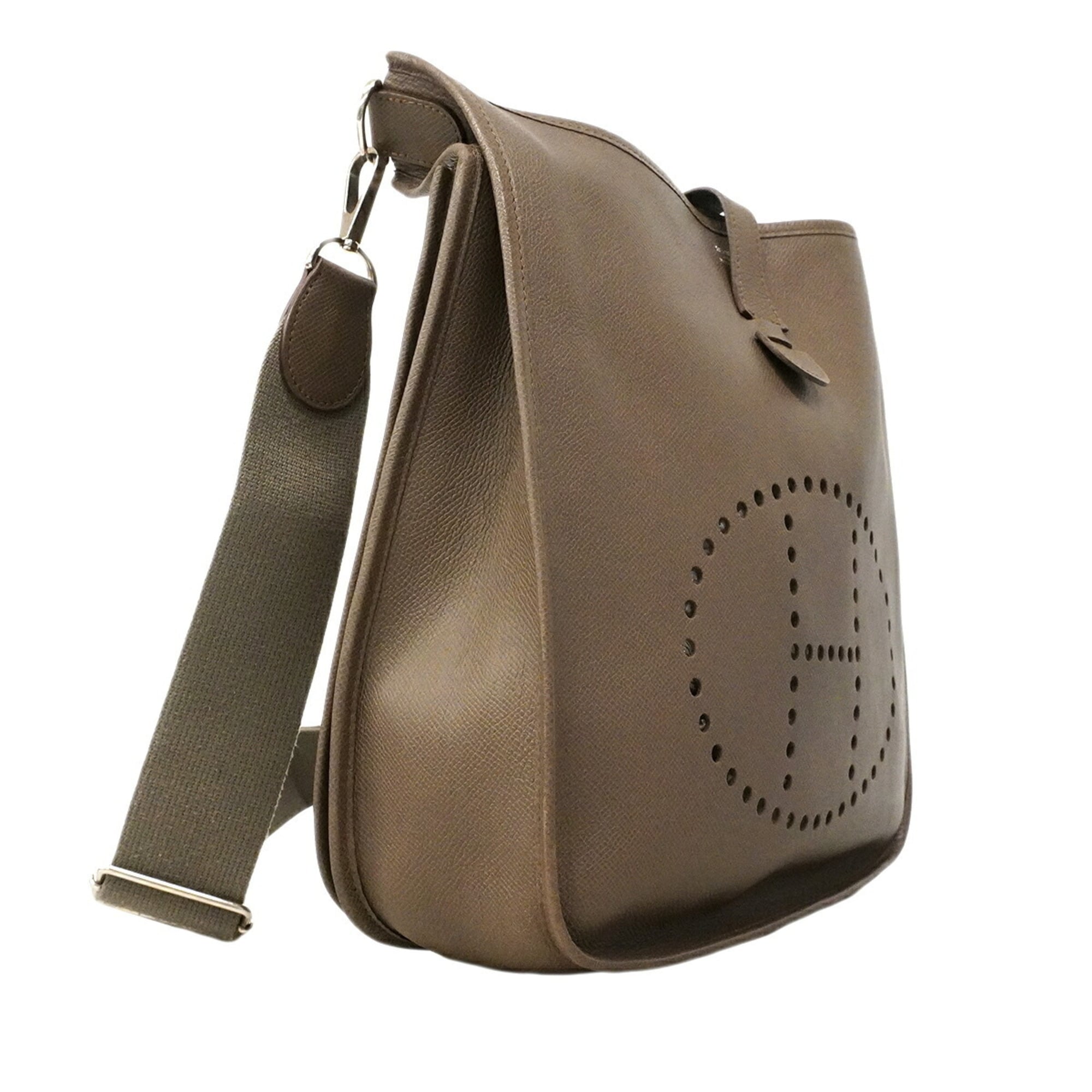 Hermes Etain Leather Shoulder Bag (Pre-Owned)