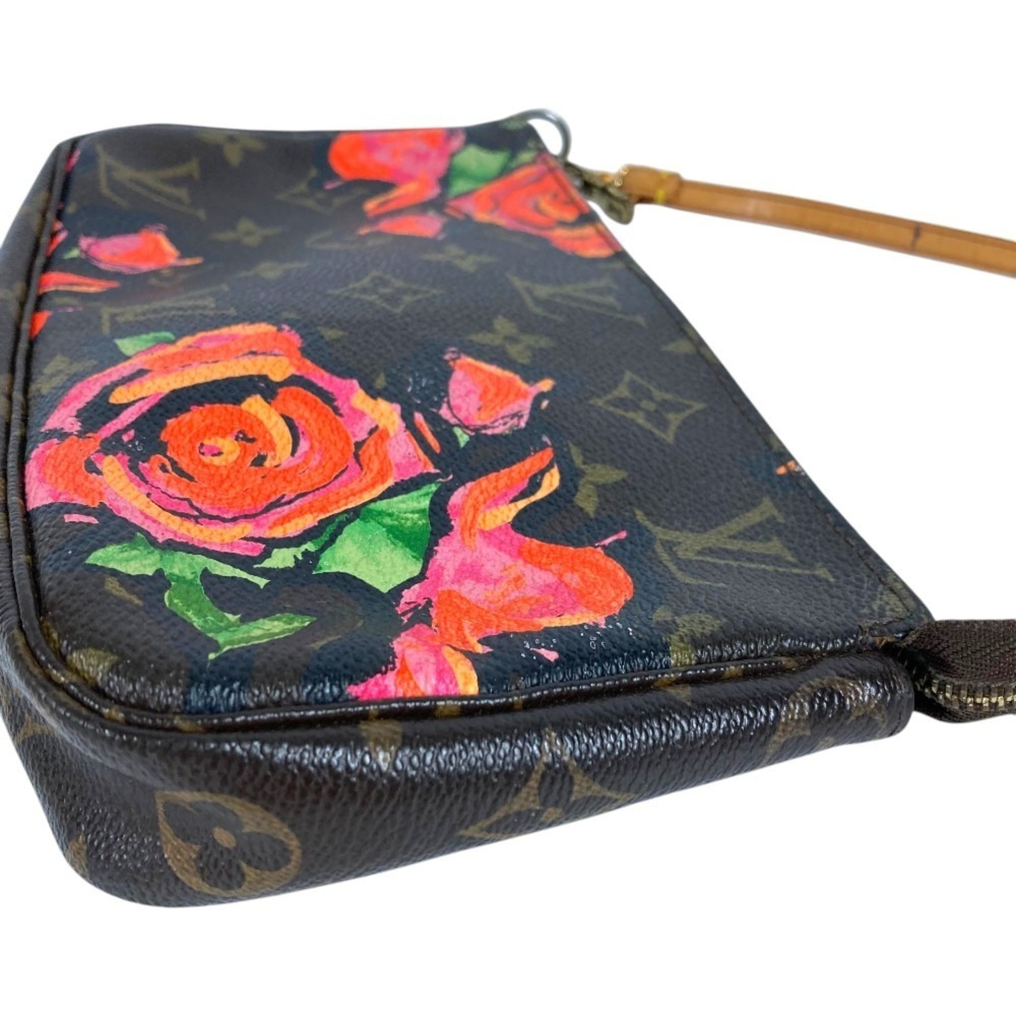 Louis Vuitton Brown Monogram Pink Monogram Rose Handbag Pouch Shoulder Bag (Pre-Owned)