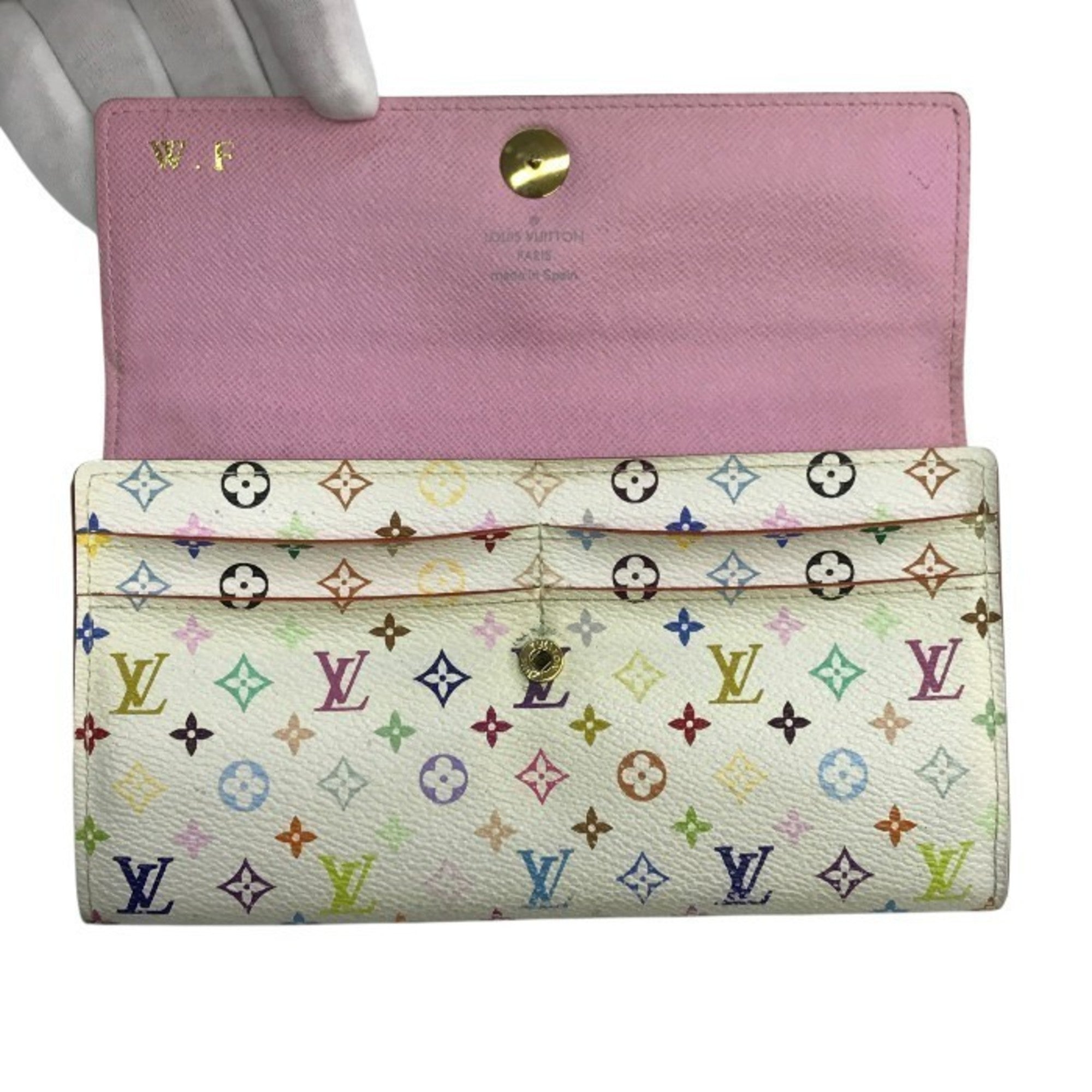 Louis Vuitton Blanc Monogram Multi-Color White Monogram Multicolore Long Wallet (Bi-Fold) (Pre-Owned)