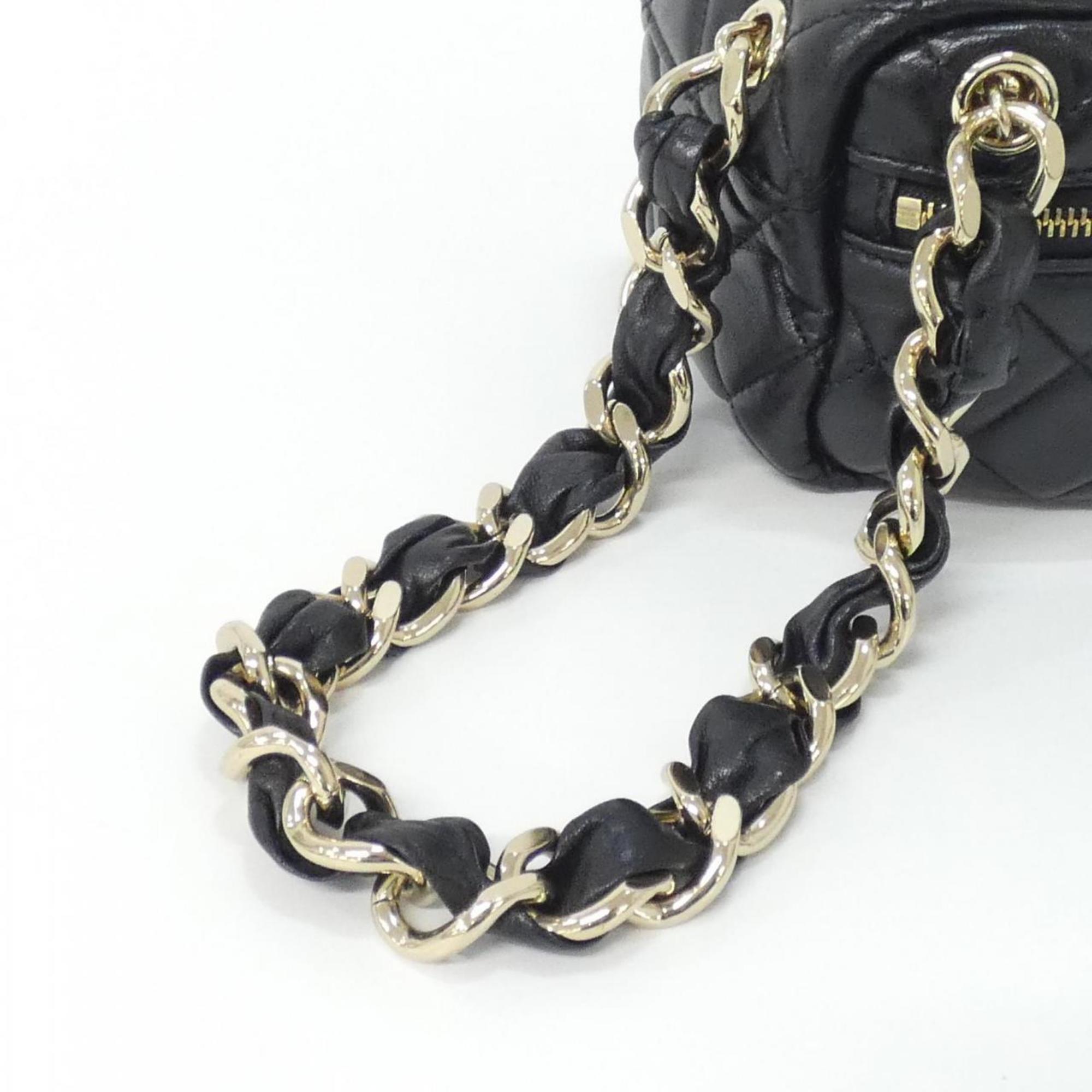 Chanel Black Leather Handbag Pouch (Pre-Owned)