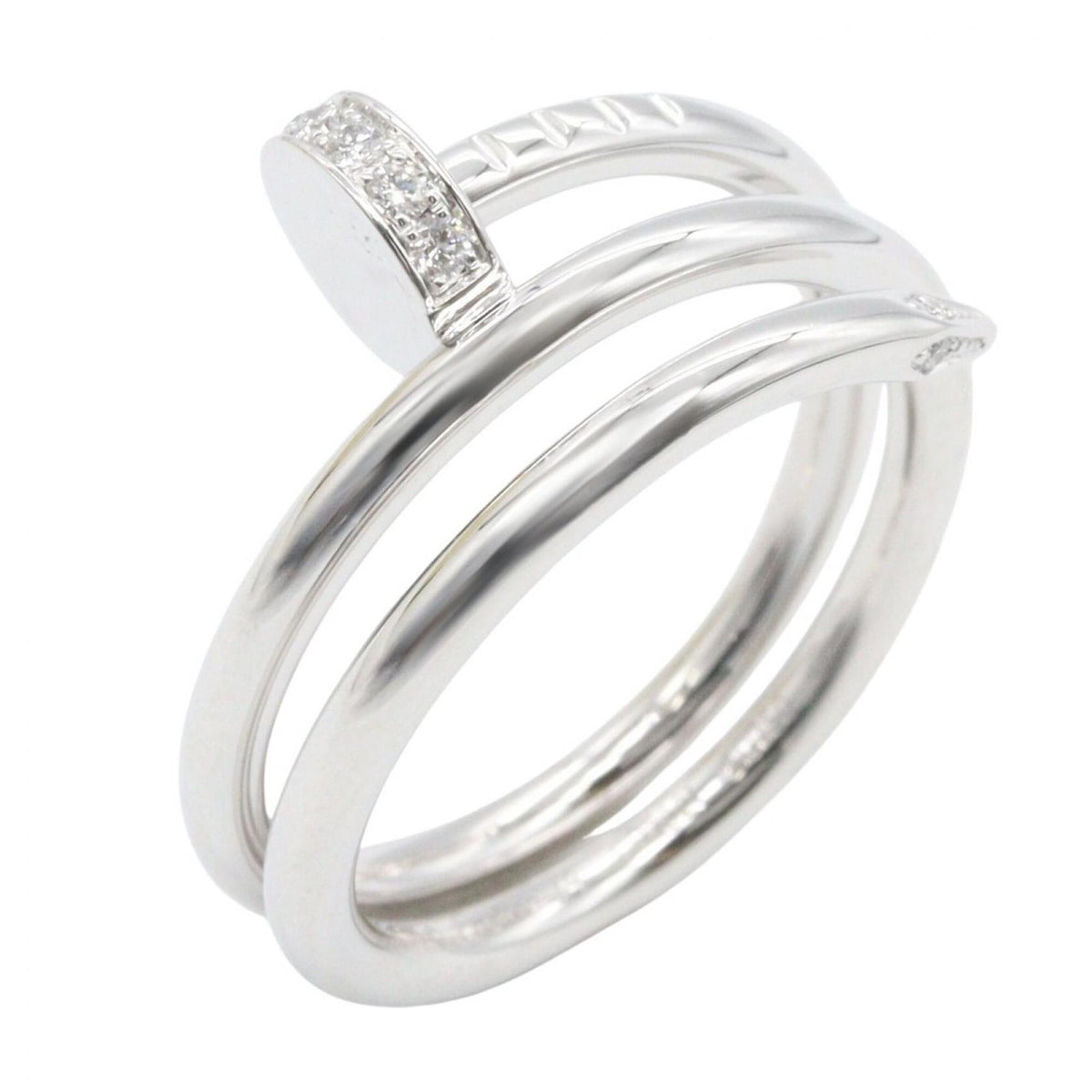 Cartier Silver Clear White Gold (18K) Band Ring (Pre-Owned)