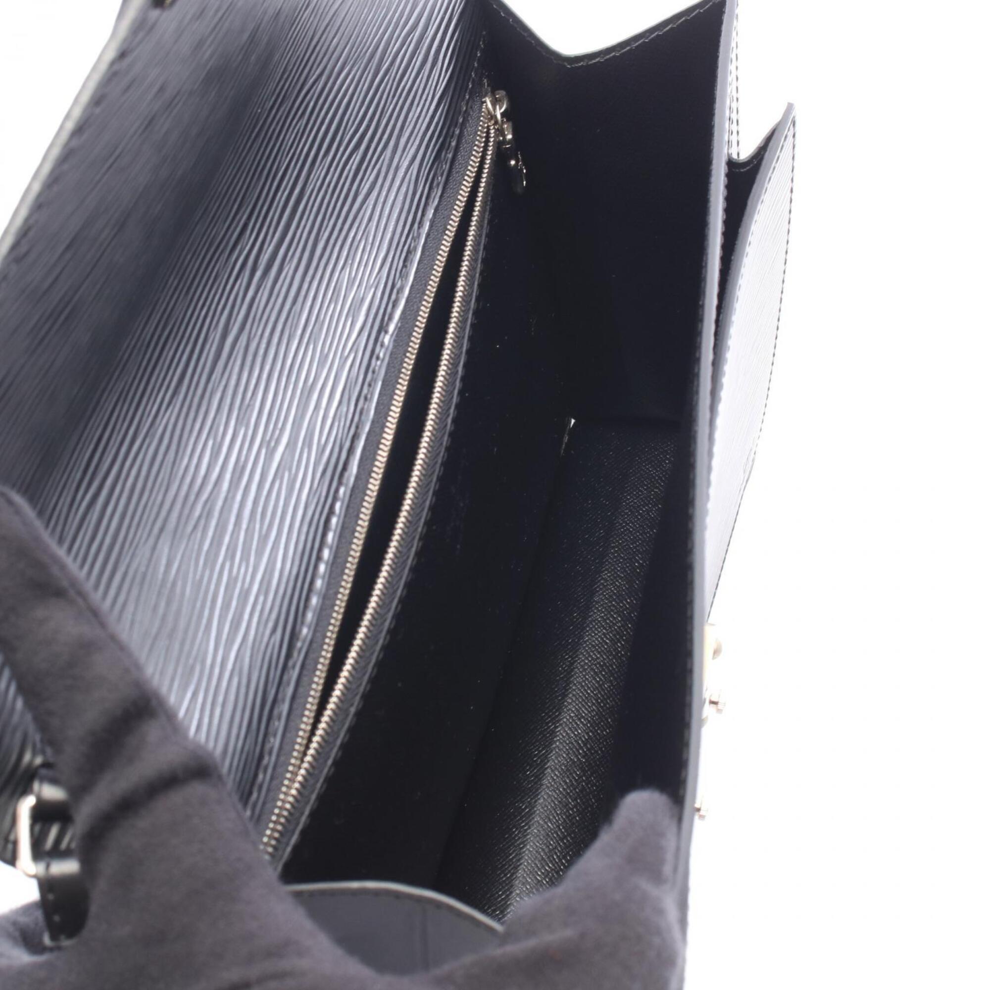 Louis Vuitton Black Leather Clutch Bag Handbag Pochette (Pre-Owned)