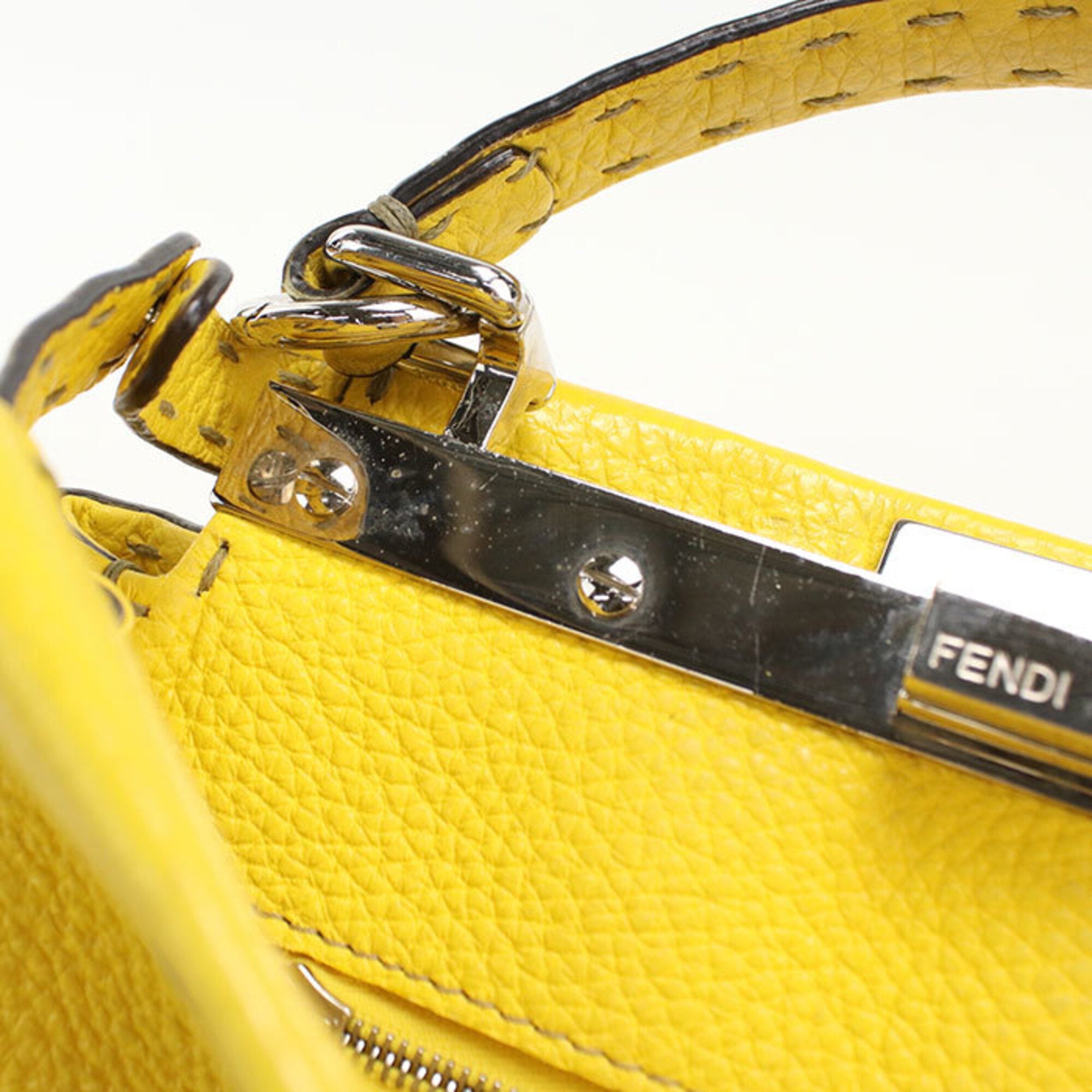 Fendi Yellow Leather Handbag (Pre-Owned)